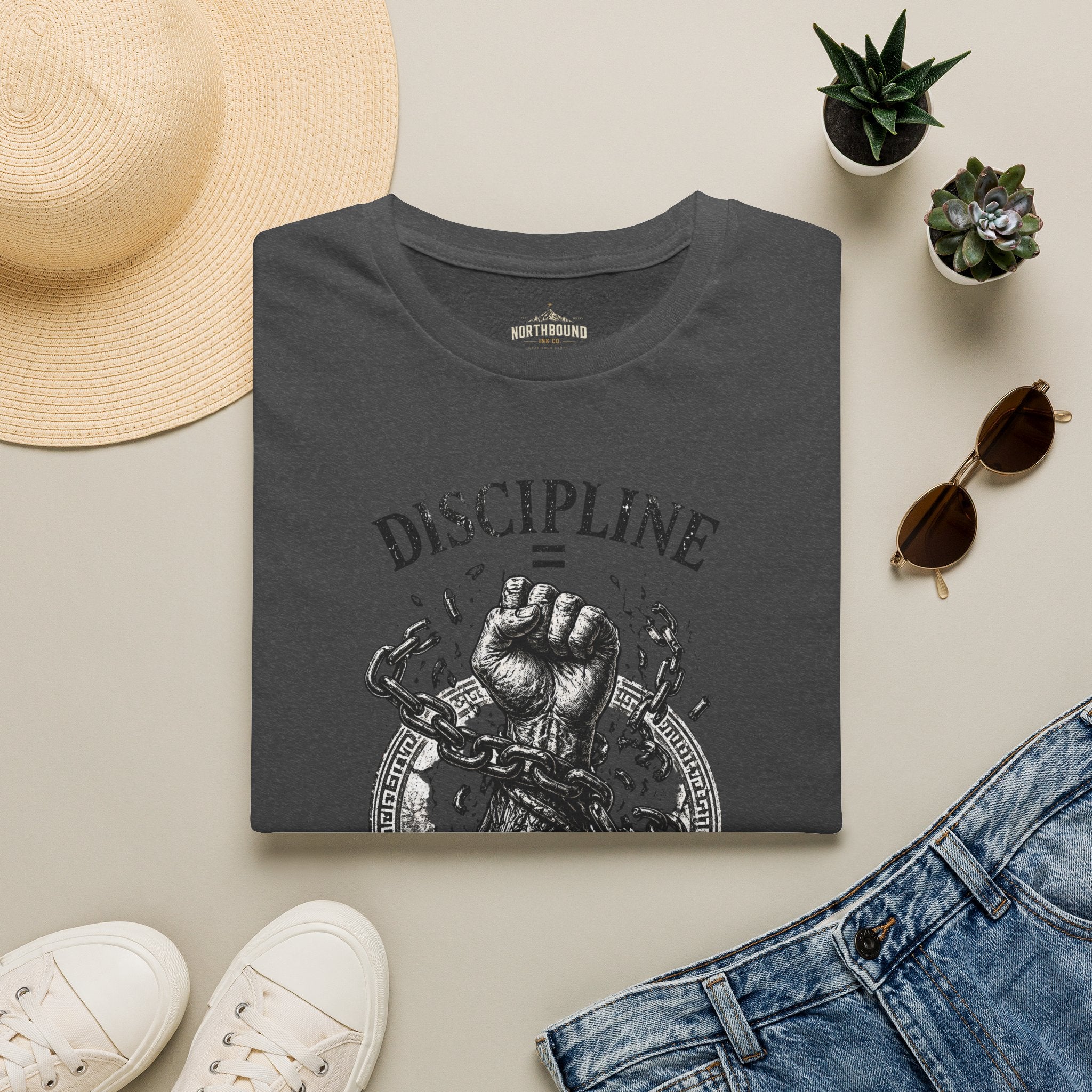 Discipline Over Freedom Graphic T-Shirt — Fist & Chains Motivational Tee