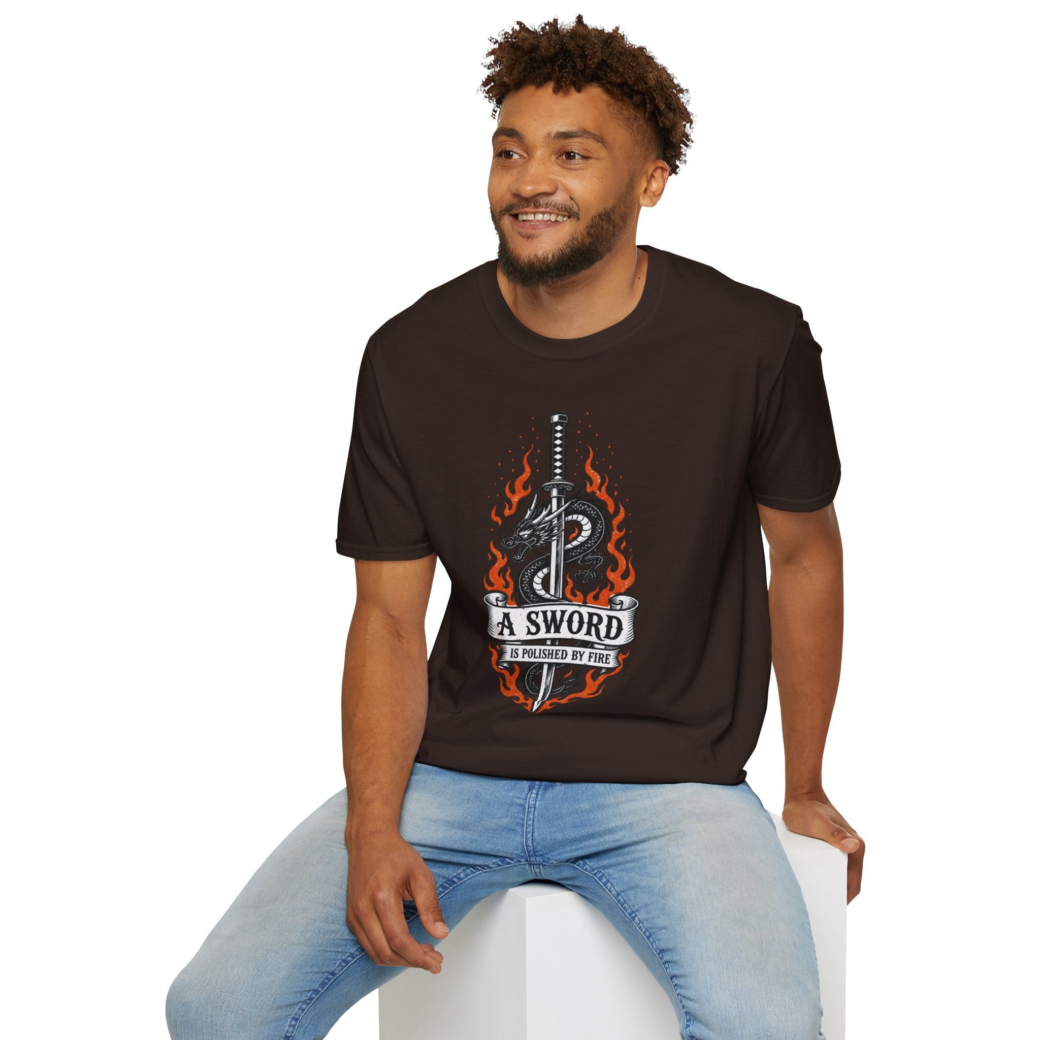 T-Shirt — 'A Sword Is Harder To Forgive' Dragon & Katana Graphic Tee