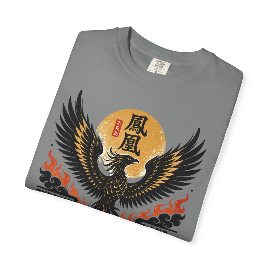 Phoenix Graphic T-Shirt — "Through Fire and Smoke" Inspirational Tee