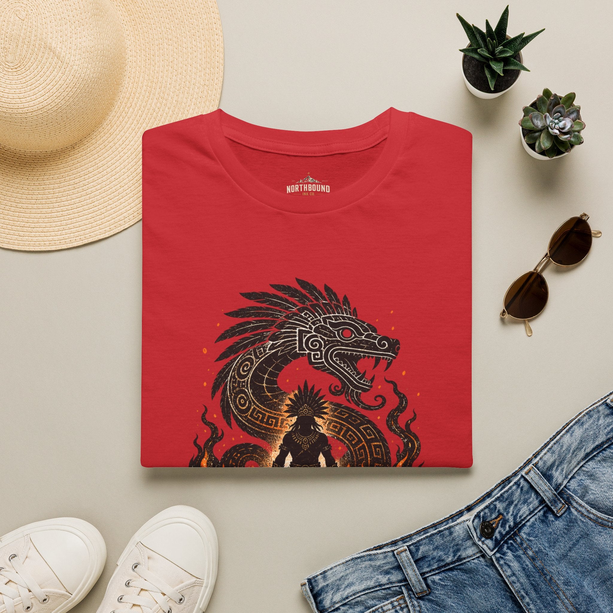 T-Shirt — 'Walk Through Fire' Dragon Flames Graphic Tee