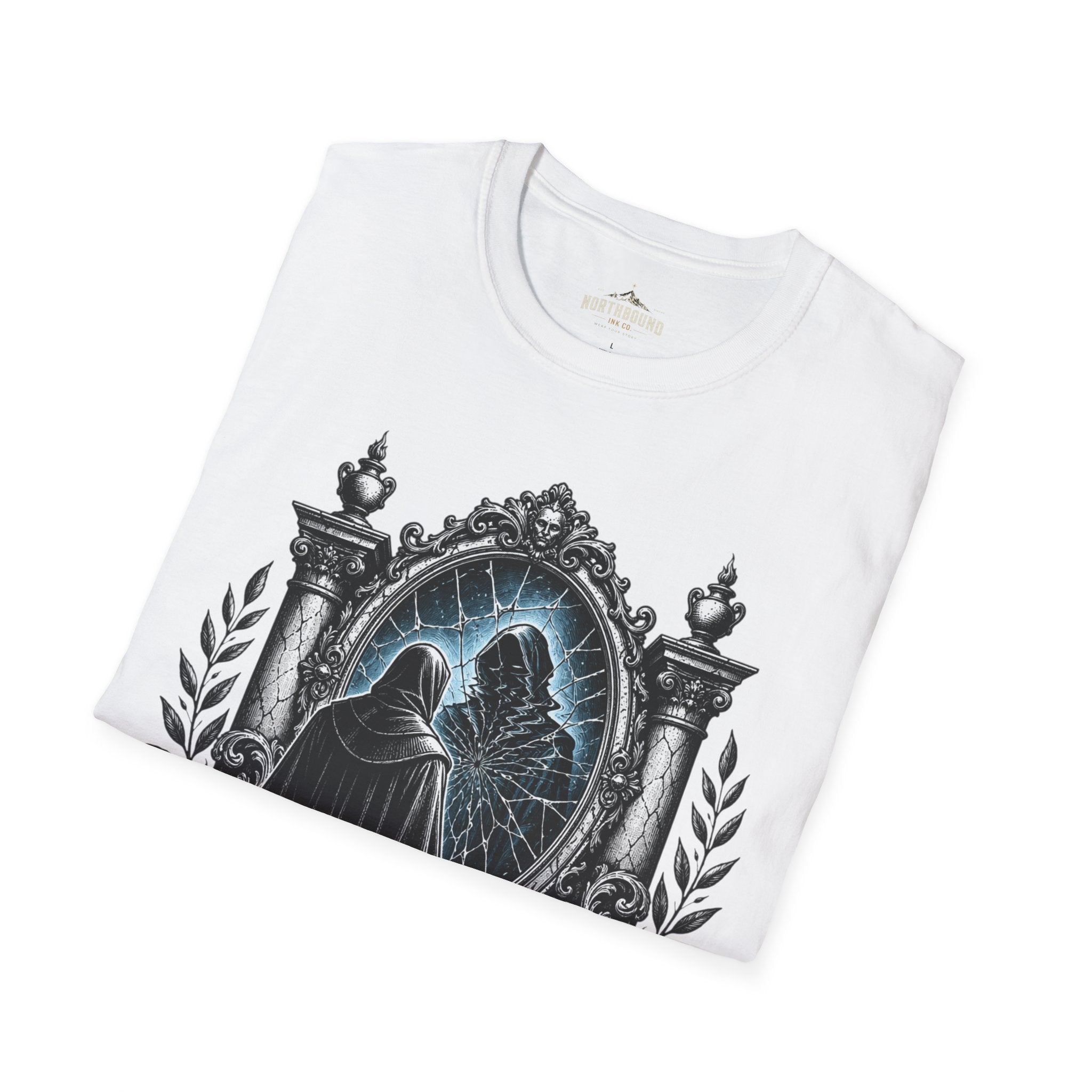 The Unexamined Life T-Shirt — Philosophical Mirror Graphic Tee