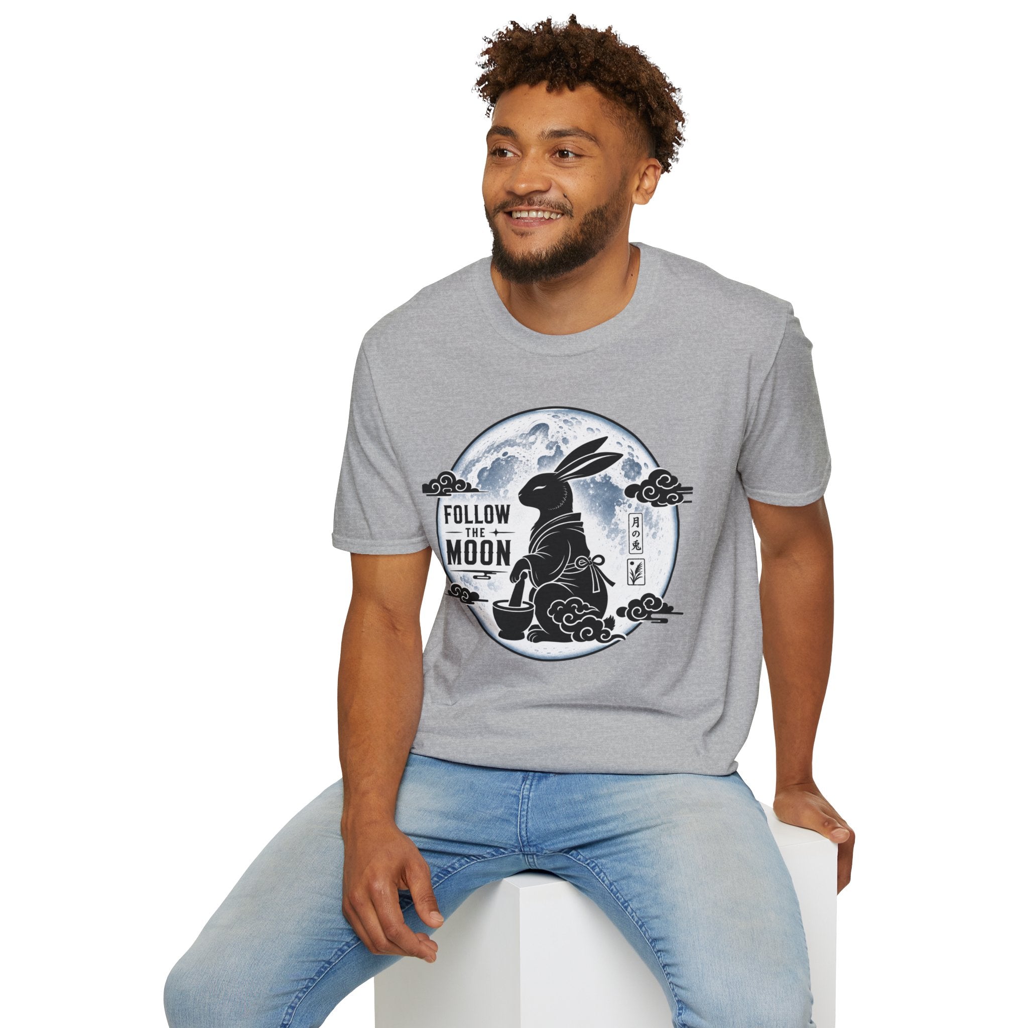 Follow the Moon Rabbit T-Shirt — Lunar Bunny Graphic Tee