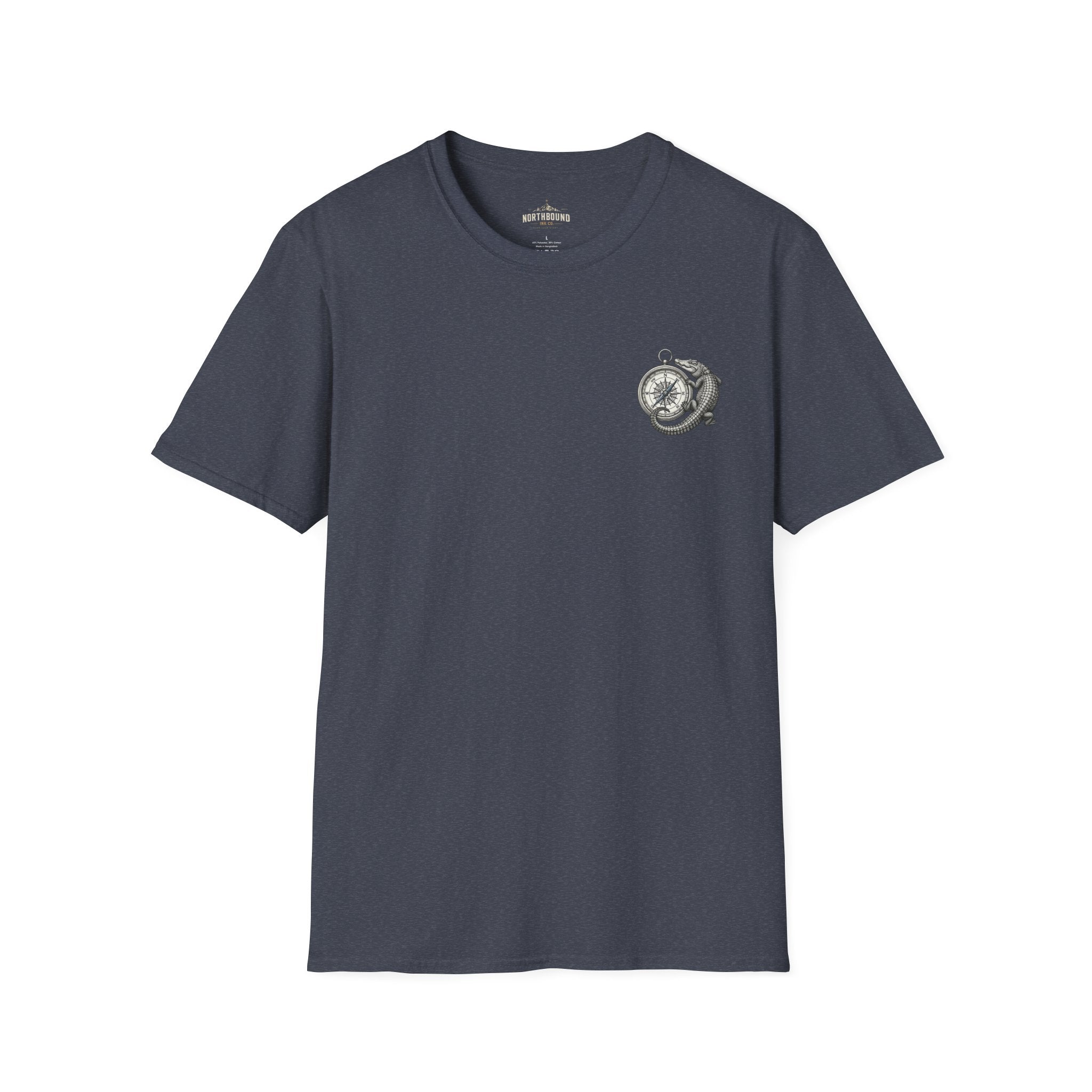 Crocodile & Compass T‑Shirt — Nautical Adventure Graphic Tee