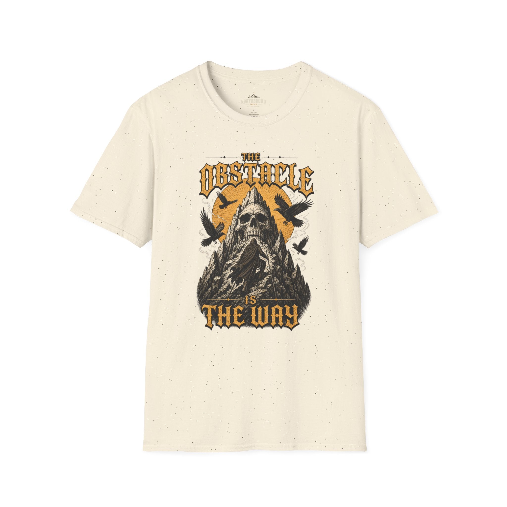 Skull & Crows Tee — "The Obstacle the Way" Vintage Rock T-Shirt