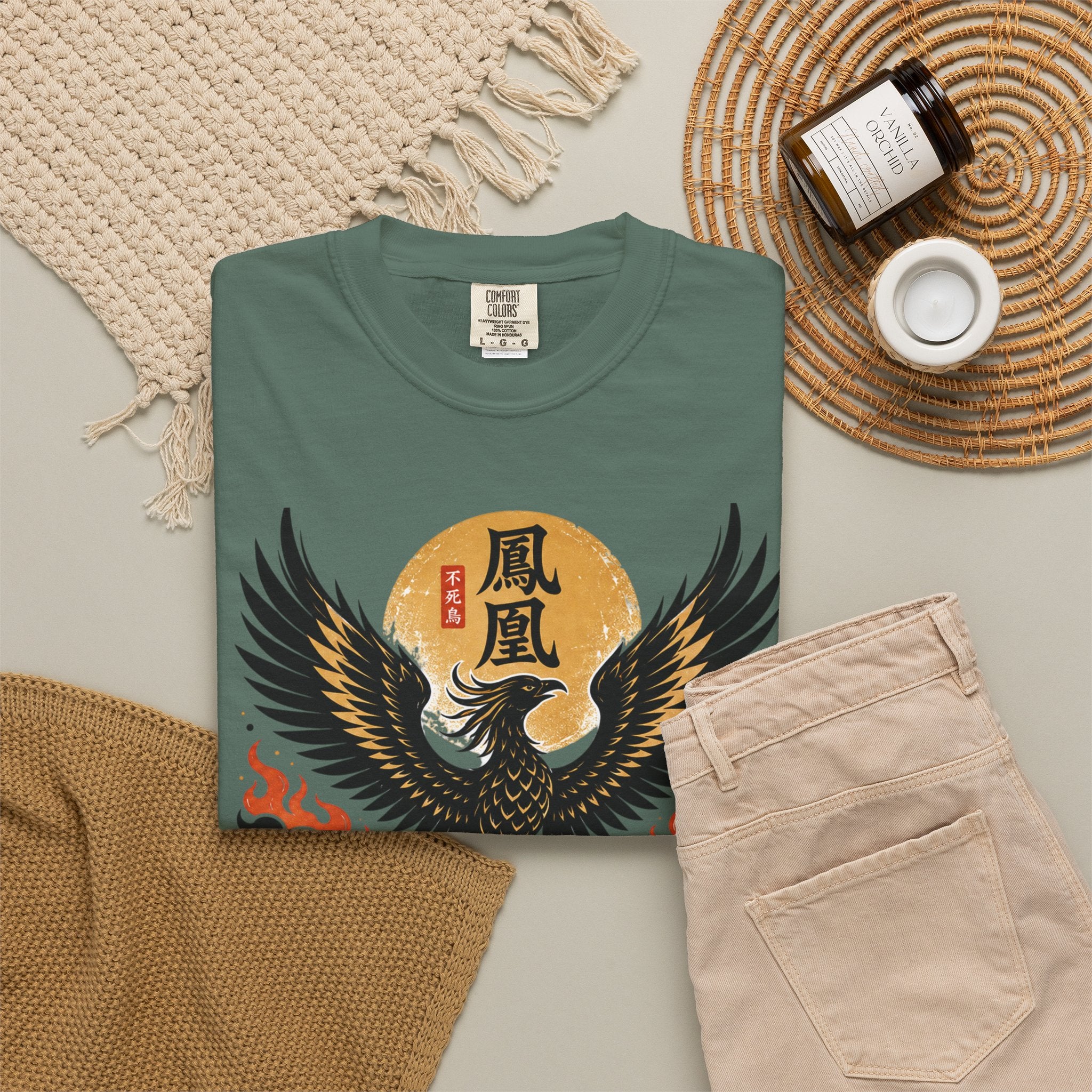 Phoenix Graphic T-Shirt — "Through Fire and Smoke" Inspirational Tee