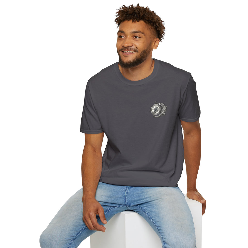 Crocodile & Compass T‑Shirt — Nautical Adventure Graphic Tee