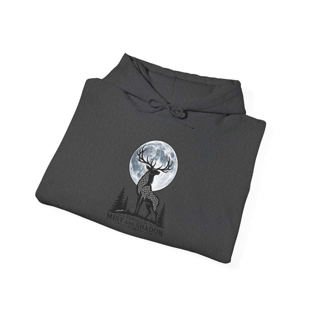 Hoodie – 'Mist and Shadow' Elk Moon Graphic Hooded Sweatshirt