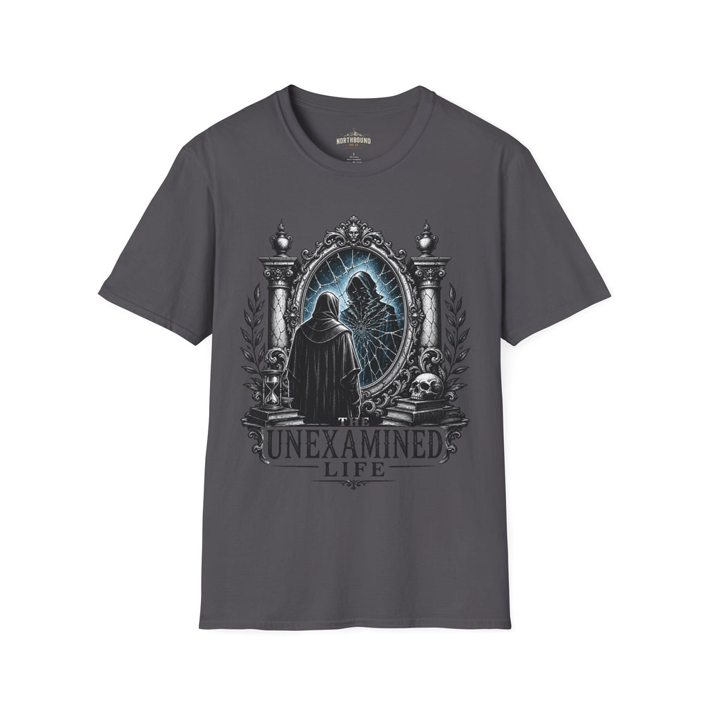The Unexamined Life T-Shirt — Philosophical Mirror Graphic Tee