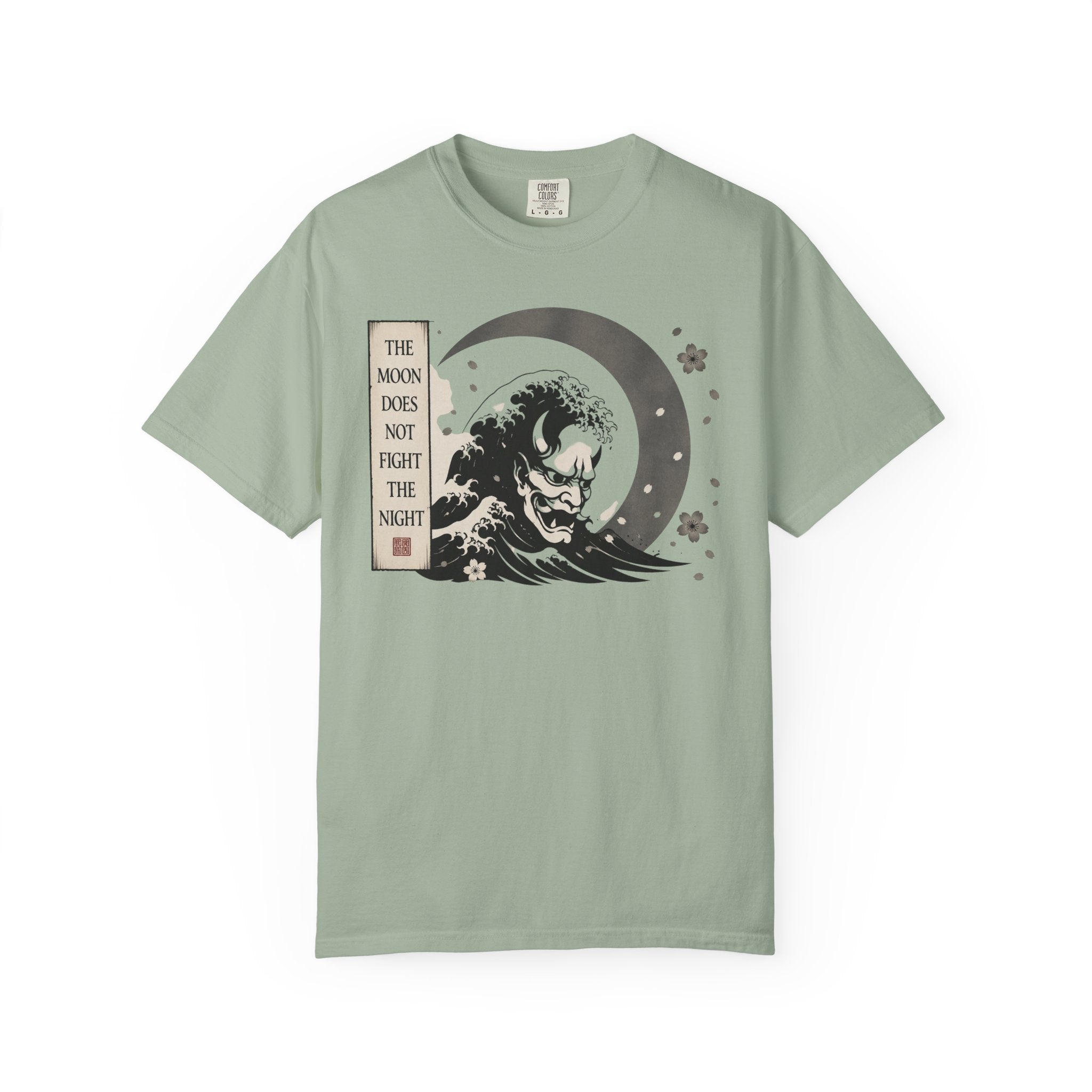 Moon Does Not Frighten Night T-Shirt — Japanese Wave Demon Graphic Tee