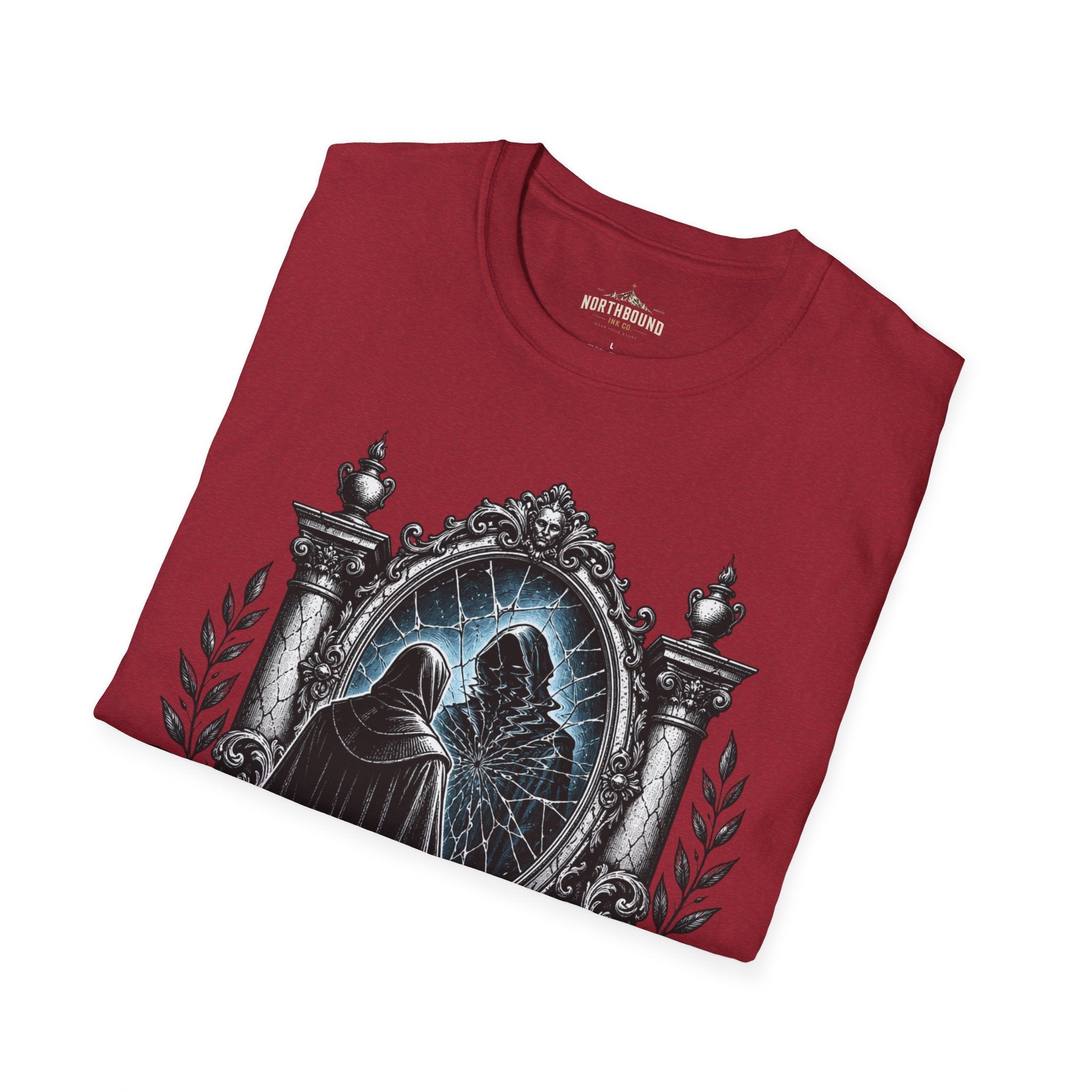 The Unexamined Life T-Shirt — Philosophical Mirror Graphic Tee