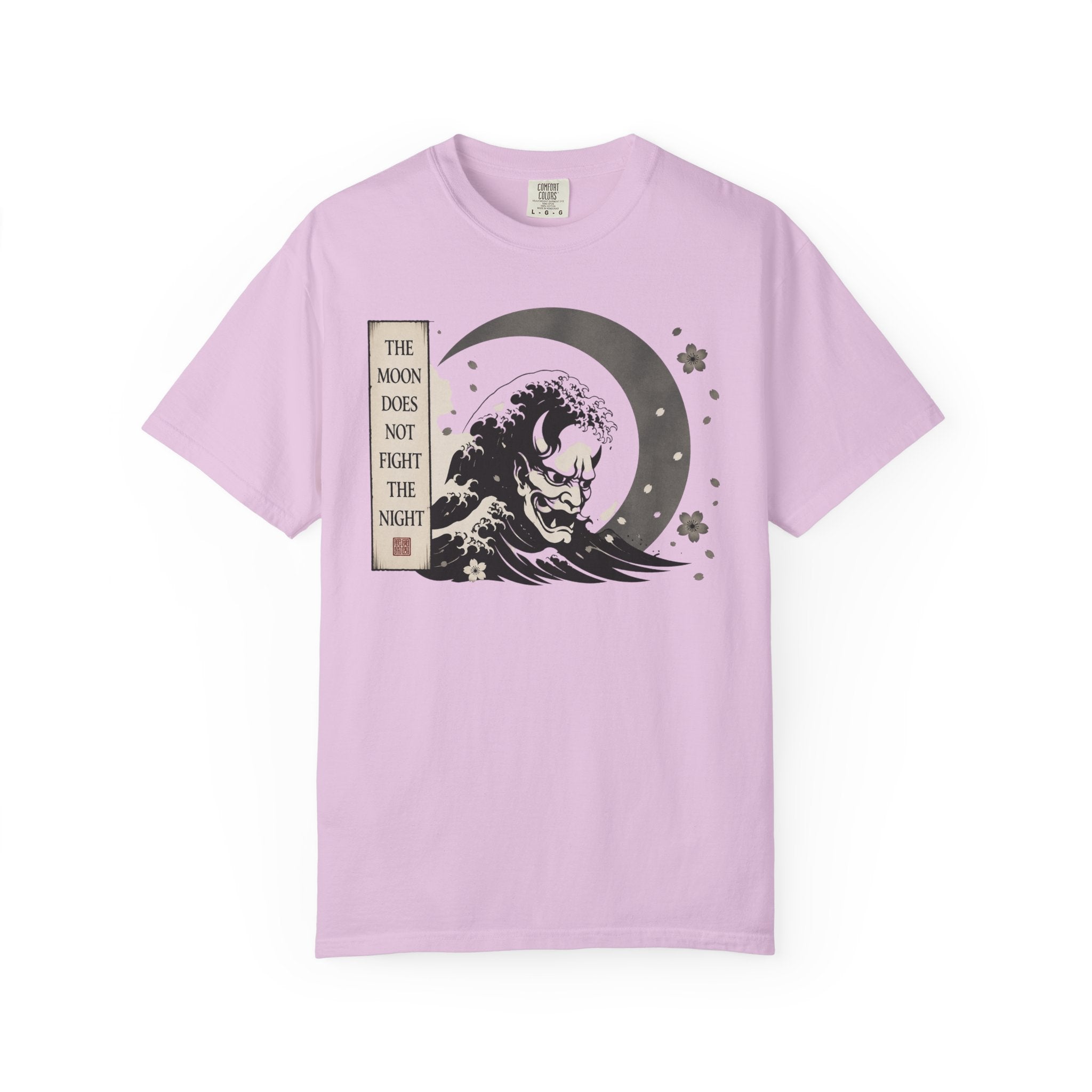 Moon Does Not Frighten Night T-Shirt — Japanese Wave Demon Graphic Tee