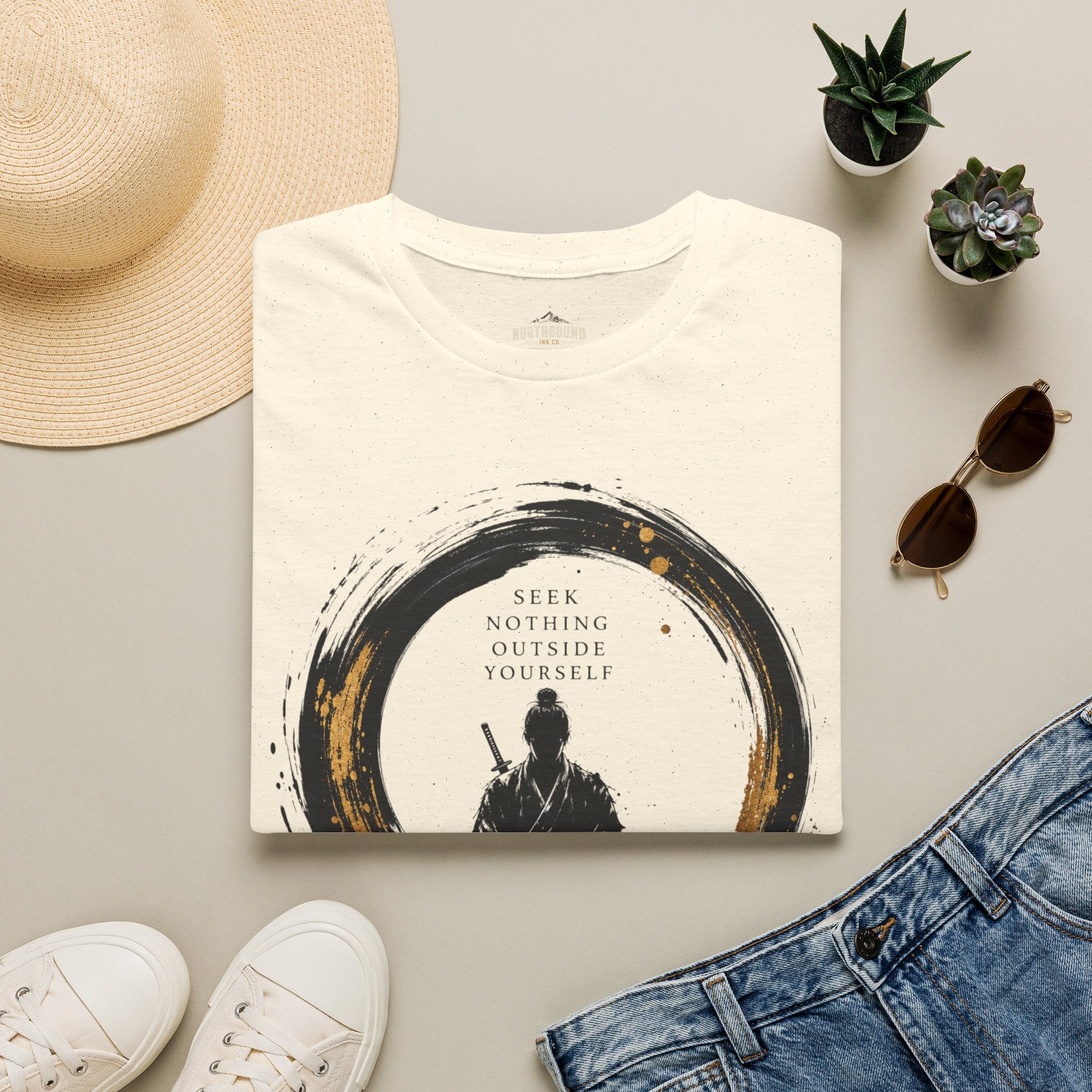 Zen Buddha T‑Shirt — "Seek Nothing Outside Yourself" Meditation Tee