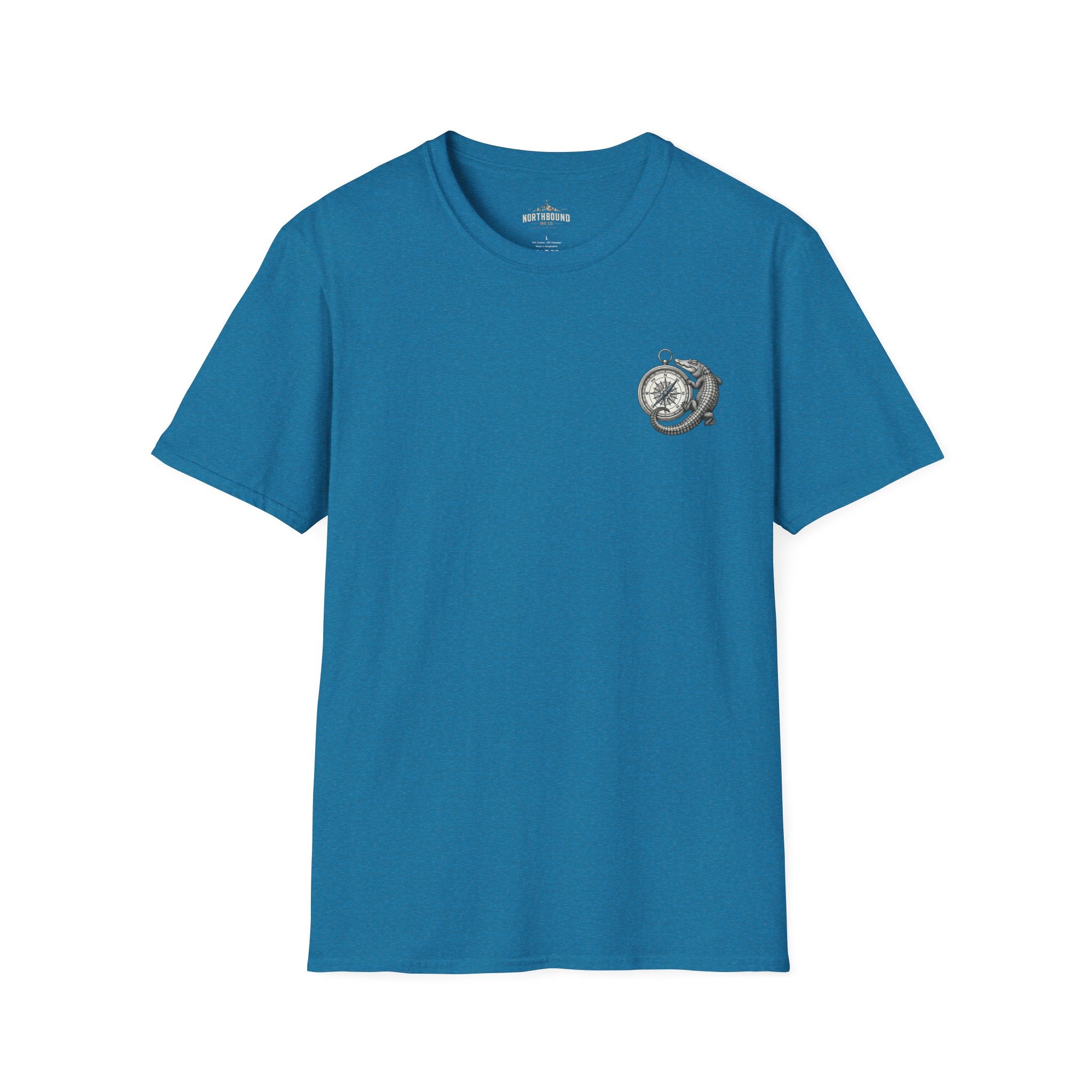 Crocodile & Compass T‑Shirt — Nautical Adventure Graphic Tee