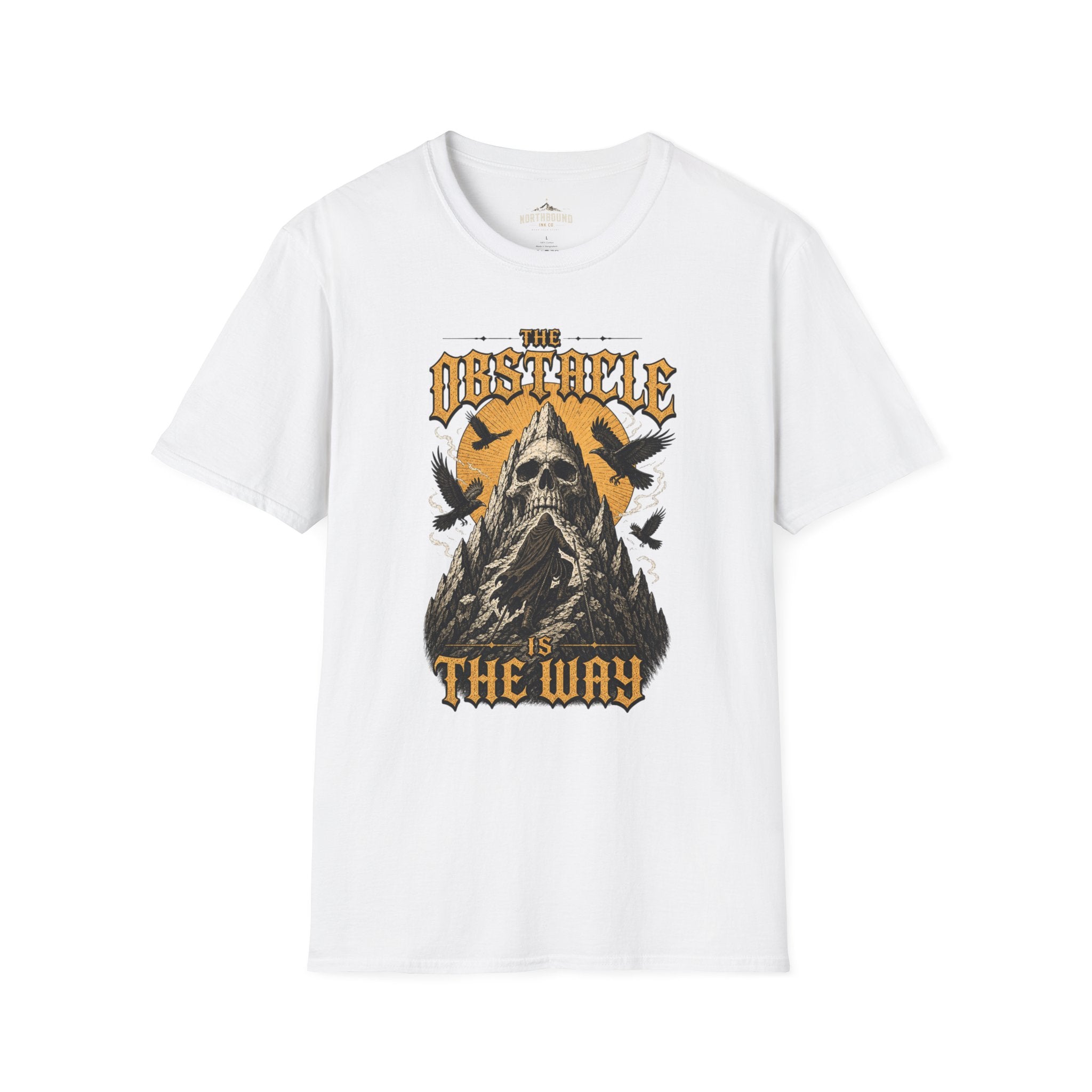 Skull & Crows Tee — "The Obstacle the Way" Vintage Rock T-Shirt