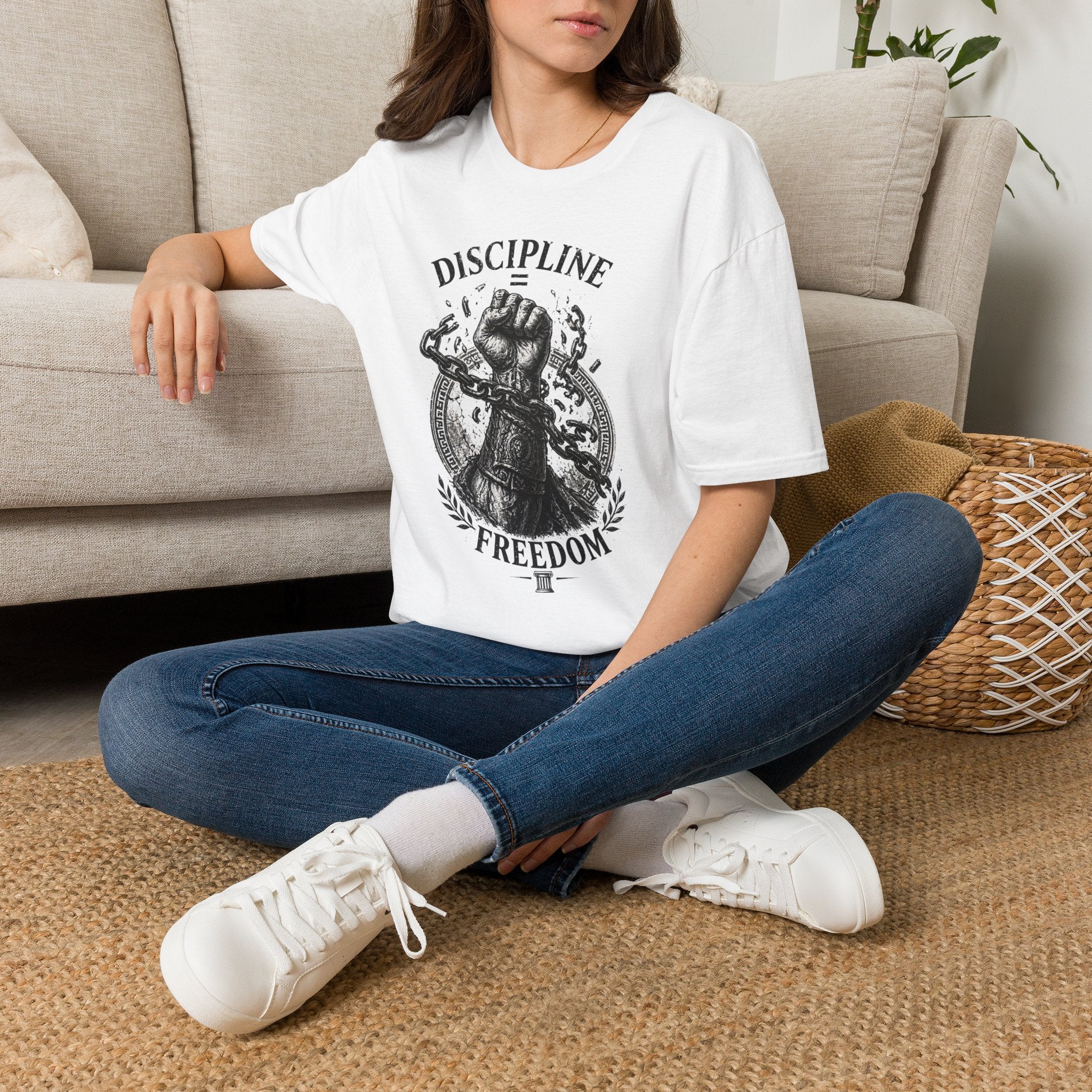 Discipline Over Freedom Graphic T-Shirt — Fist & Chains Motivational Tee