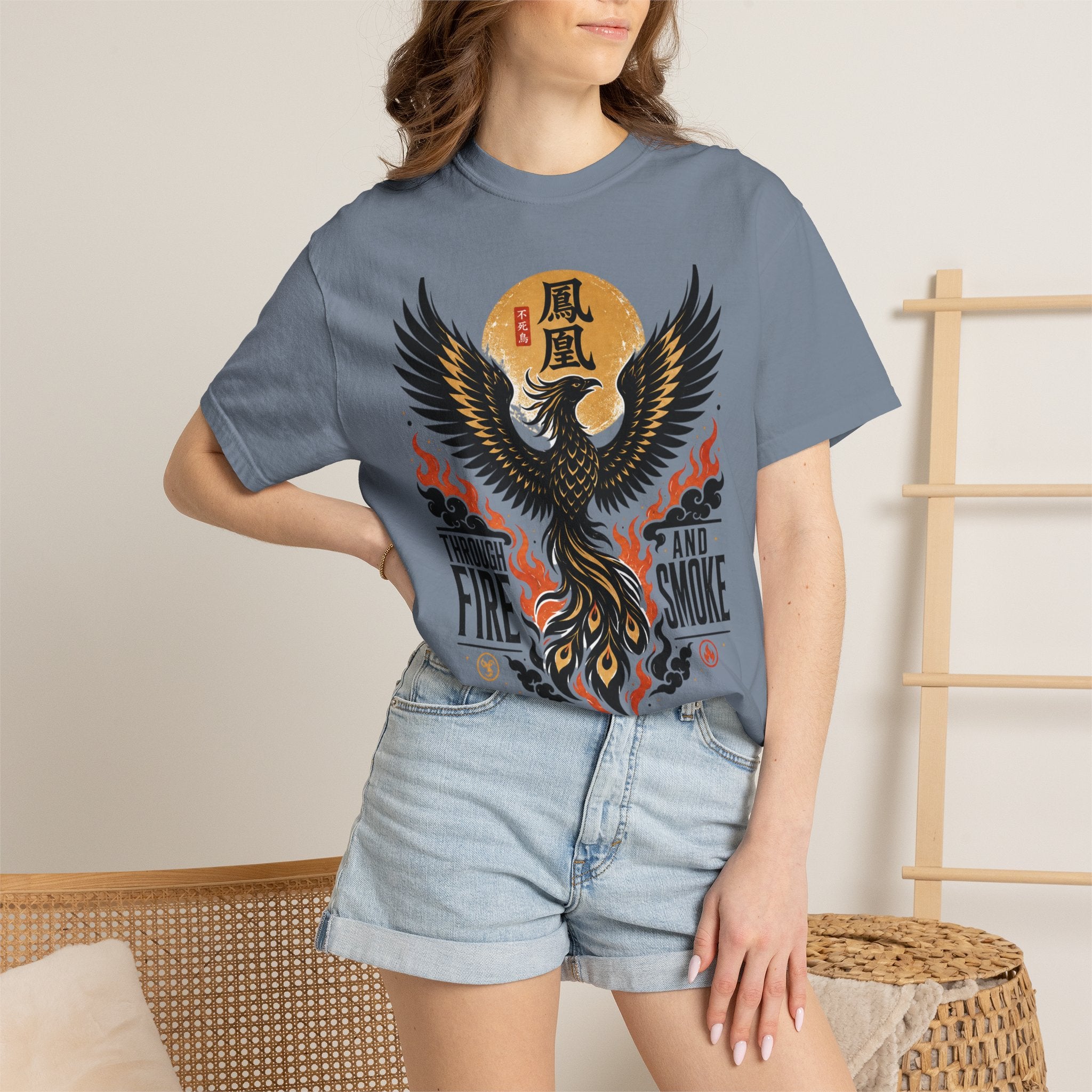 Phoenix Graphic T-Shirt — "Through Fire and Smoke" Inspirational Tee