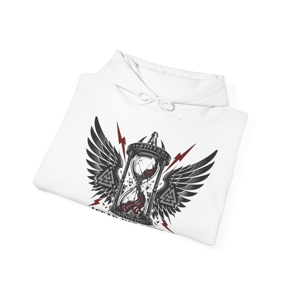 Fear Not Death Hourglass Wings Hoodie — Gothic Inspirational Pullover