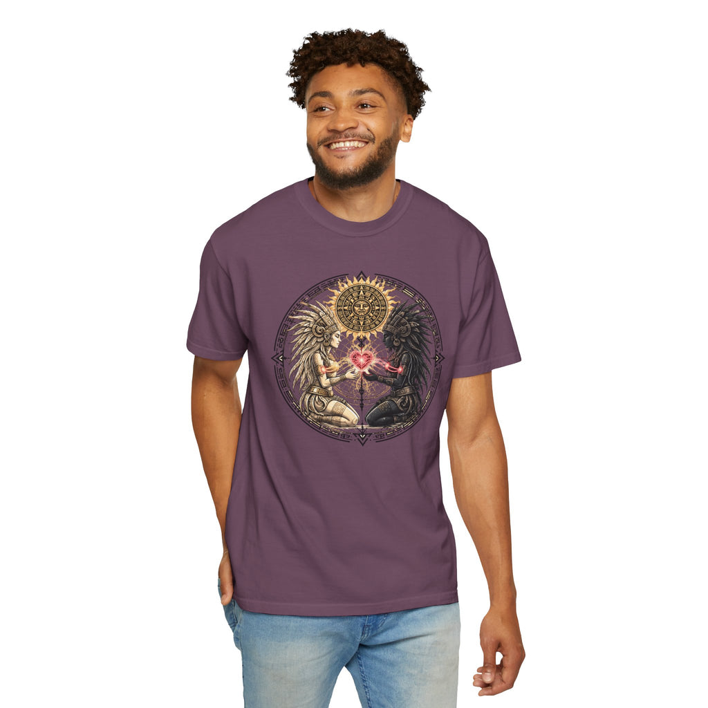 Angel & Demon Heart T-Shirt — Gothic Spiritual Love Illustration