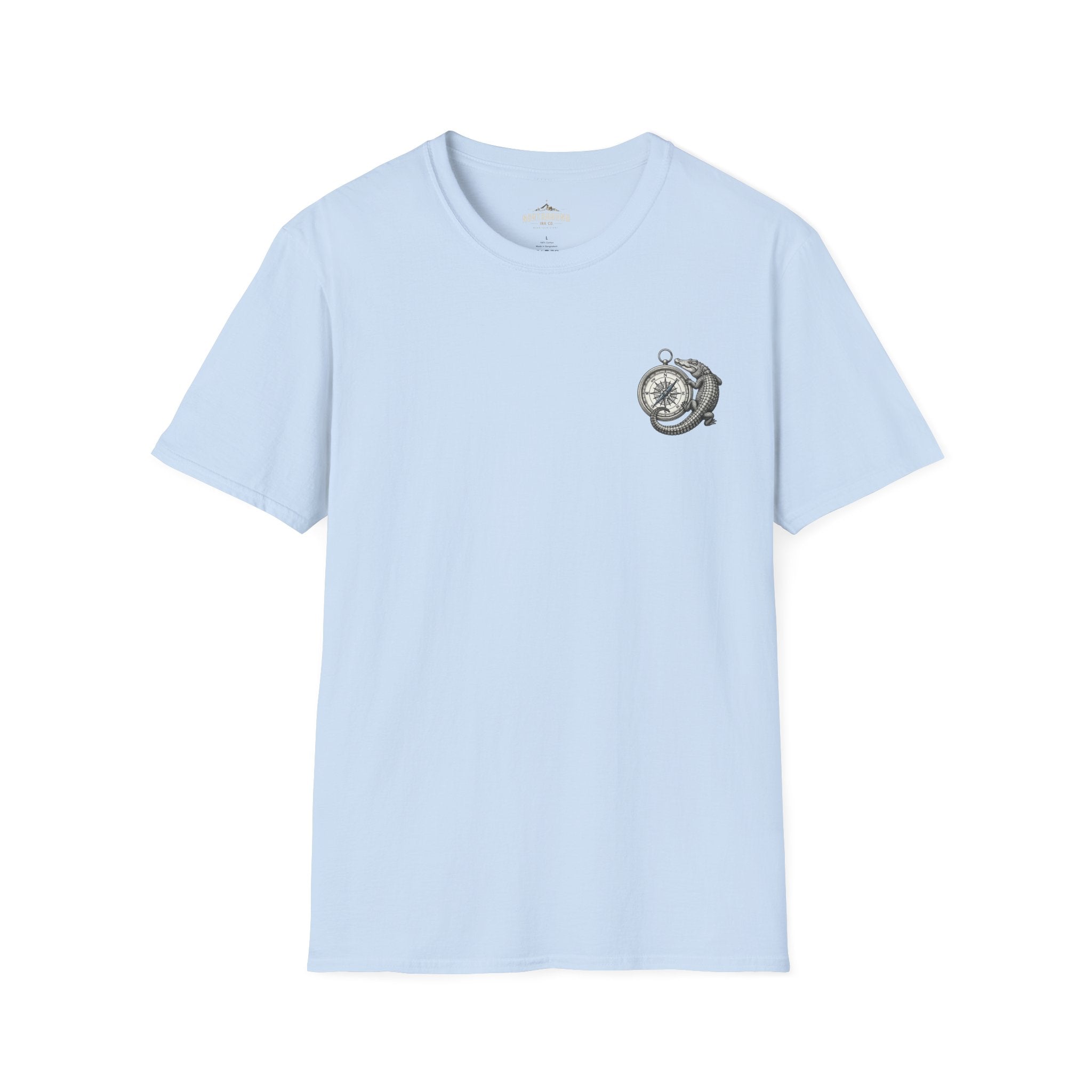 Crocodile & Compass T‑Shirt — Nautical Adventure Graphic Tee