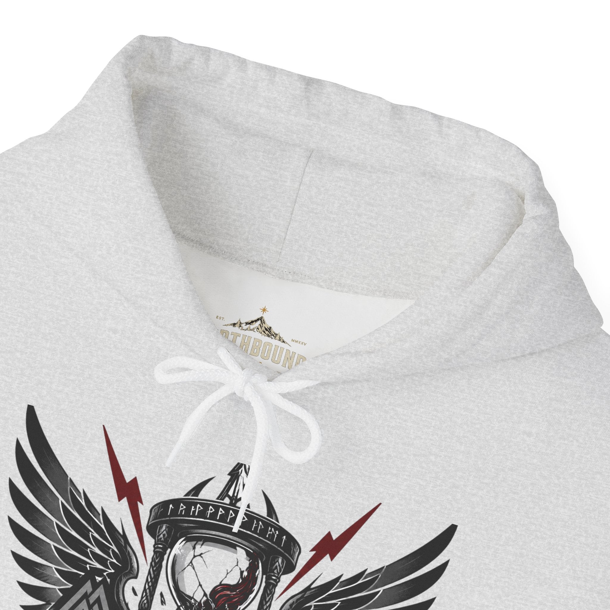Fear Not Death Hourglass Wings Hoodie — Gothic Inspirational Pullover