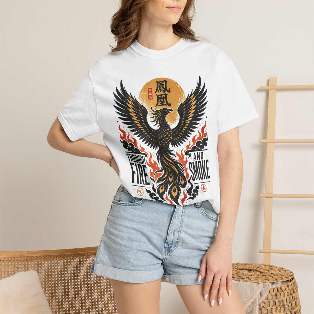 Phoenix Graphic T-Shirt — "Through Fire and Smoke" Inspirational Tee