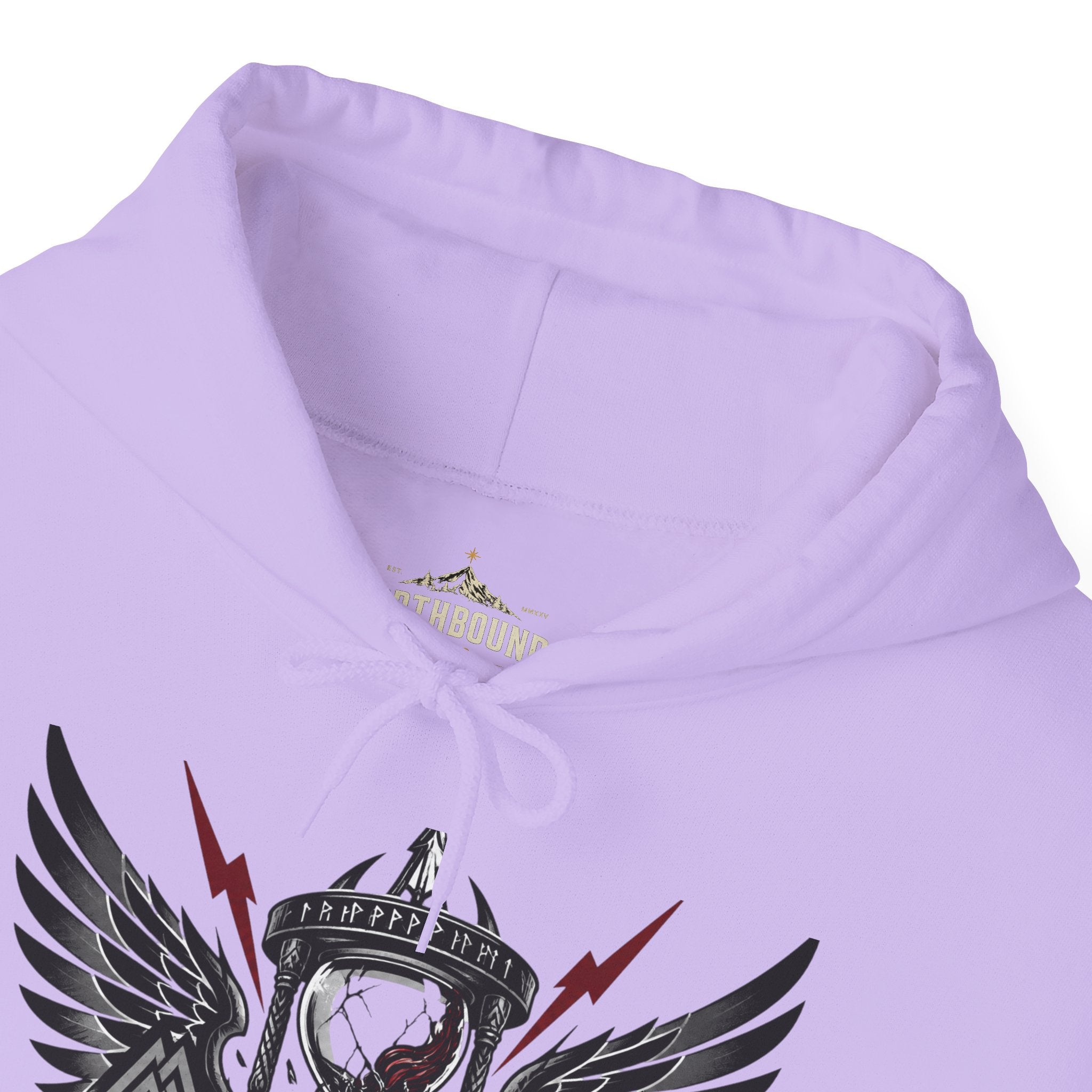 Fear Not Death Hourglass Wings Hoodie — Gothic Inspirational Pullover