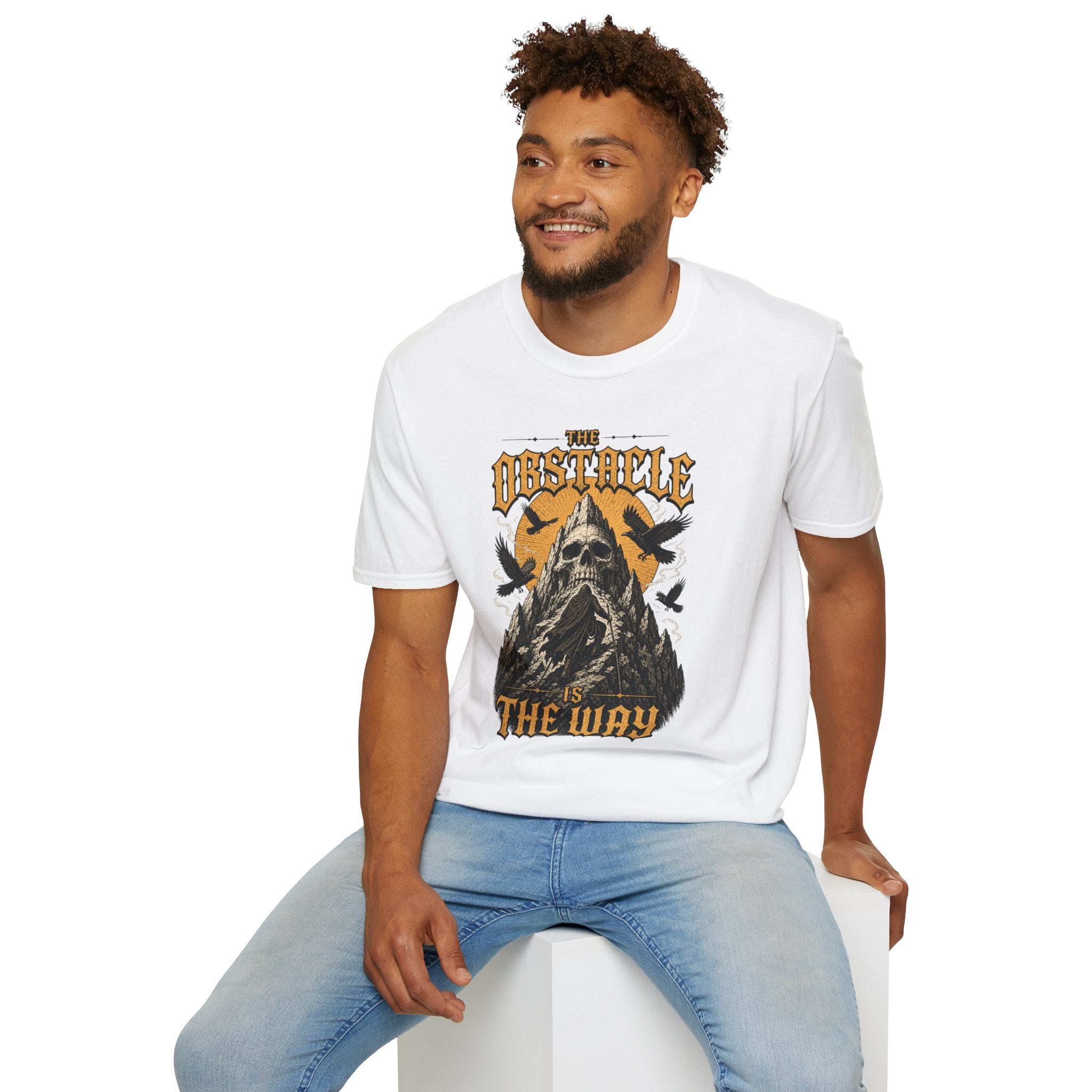 Skull & Crows Tee — "The Obstacle the Way" Vintage Rock T-Shirt