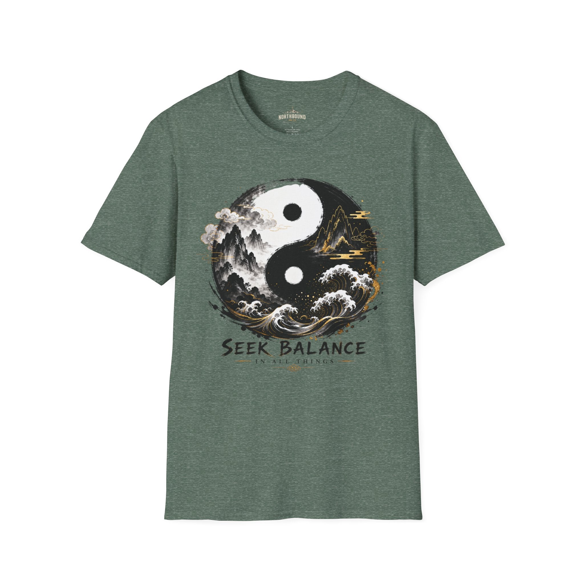 Yin Yang 'Seek Balance' Graphic T-Shirt
