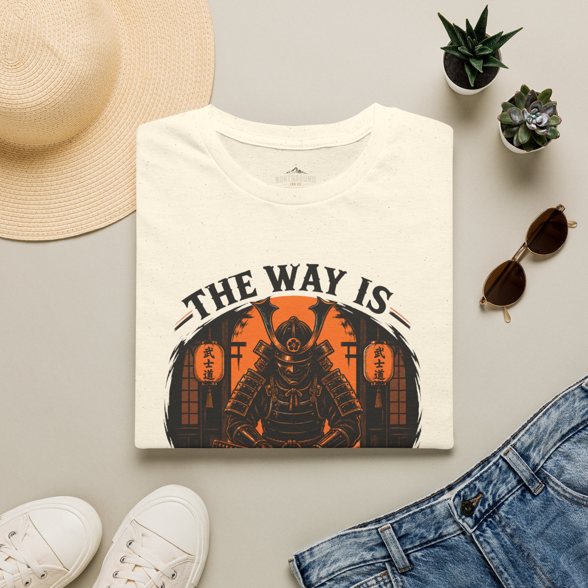 Samurai T-Shirt — “The Way Is In Training” Graphic Tee
