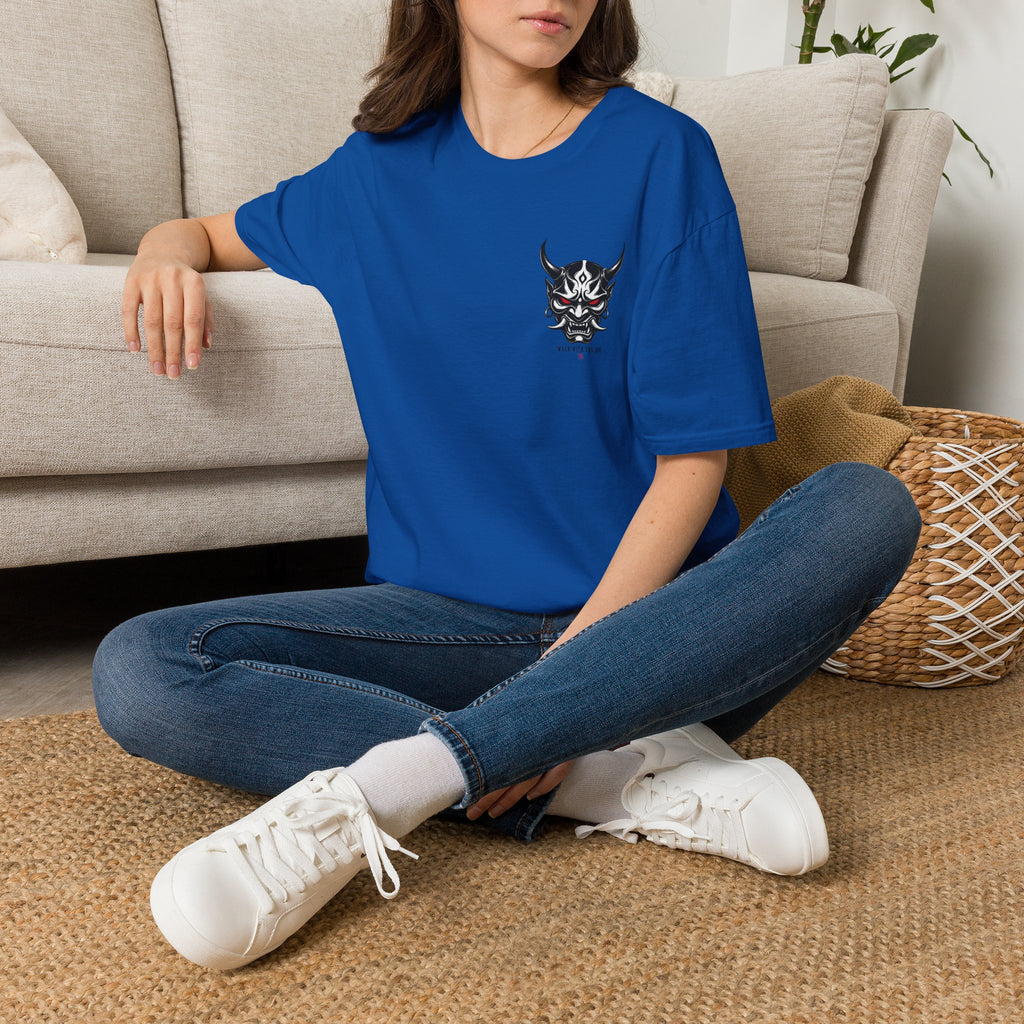 Oni Mask Graphic T‑Shirt — Japanese Demon Skull Tee