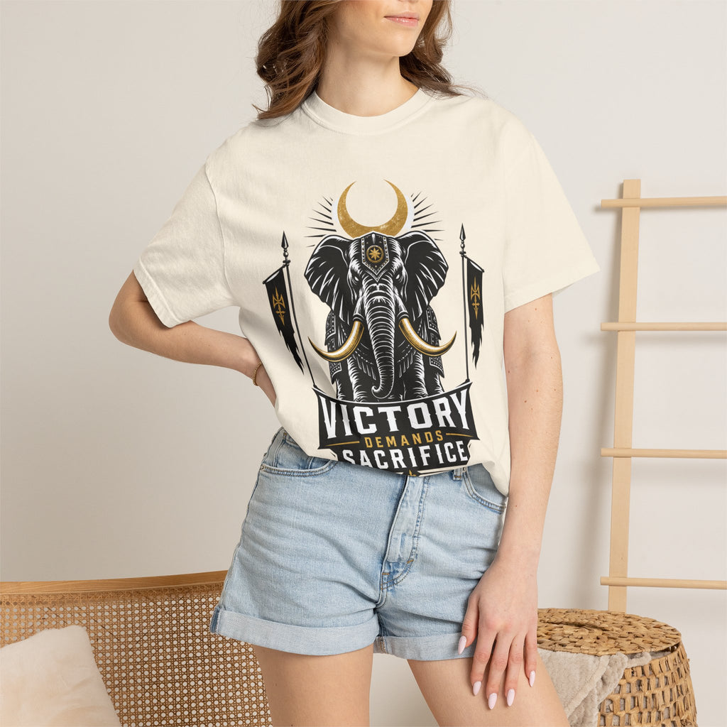 Victory & Sacrifice Elephant T-Shirt — Graphic Warrior Tee