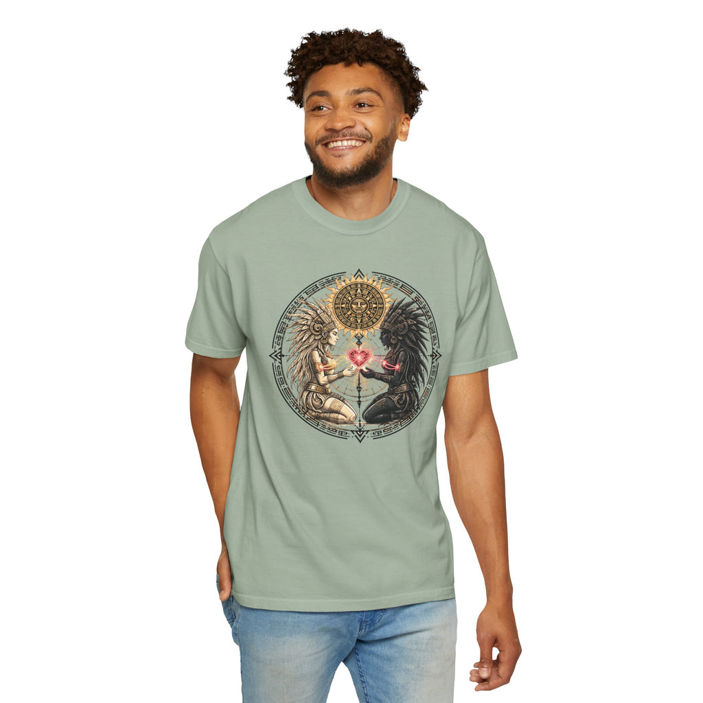 Angel & Demon Heart T-Shirt — Gothic Spiritual Love Illustration