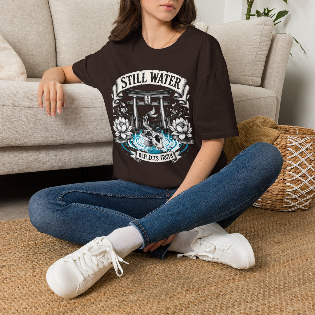 Still Water T-Shirt — Tranquil Koi & Torii Graphic Tee