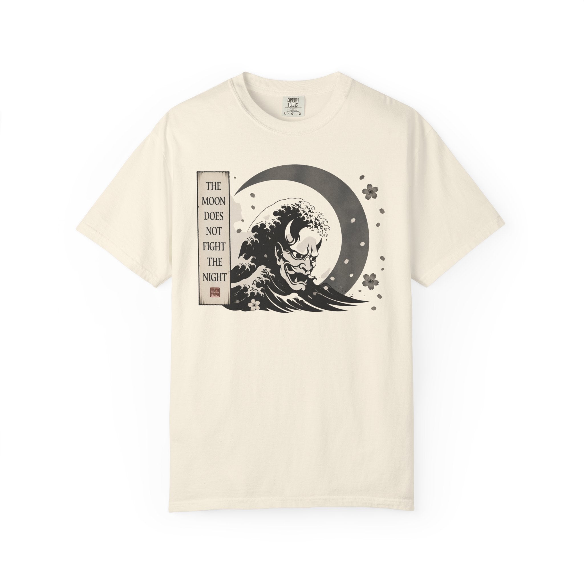 Moon Does Not Frighten Night T-Shirt — Japanese Wave Demon Graphic Tee