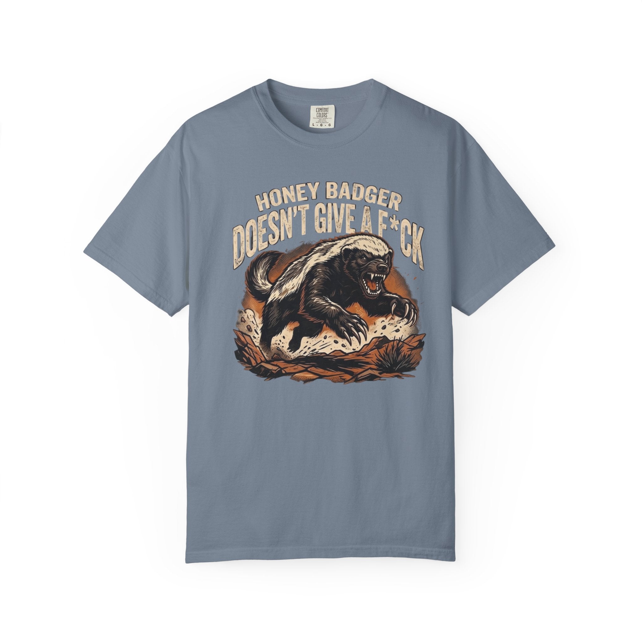 Skunk Graphic T-Shirt — 'Honey Badger Doesn't Give a F—' Retro Vintage Tee
