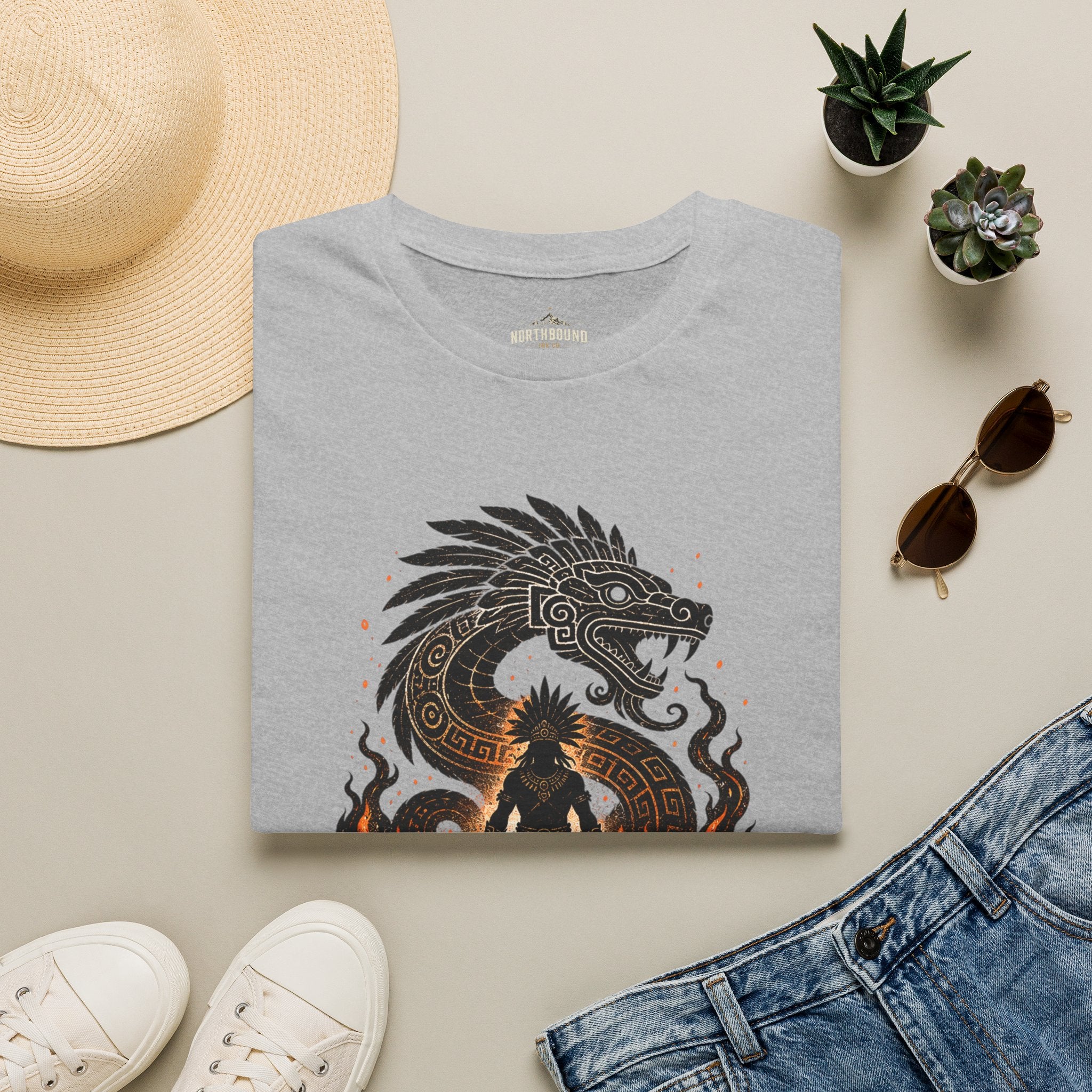 T-Shirt — 'Walk Through Fire' Dragon Flames Graphic Tee