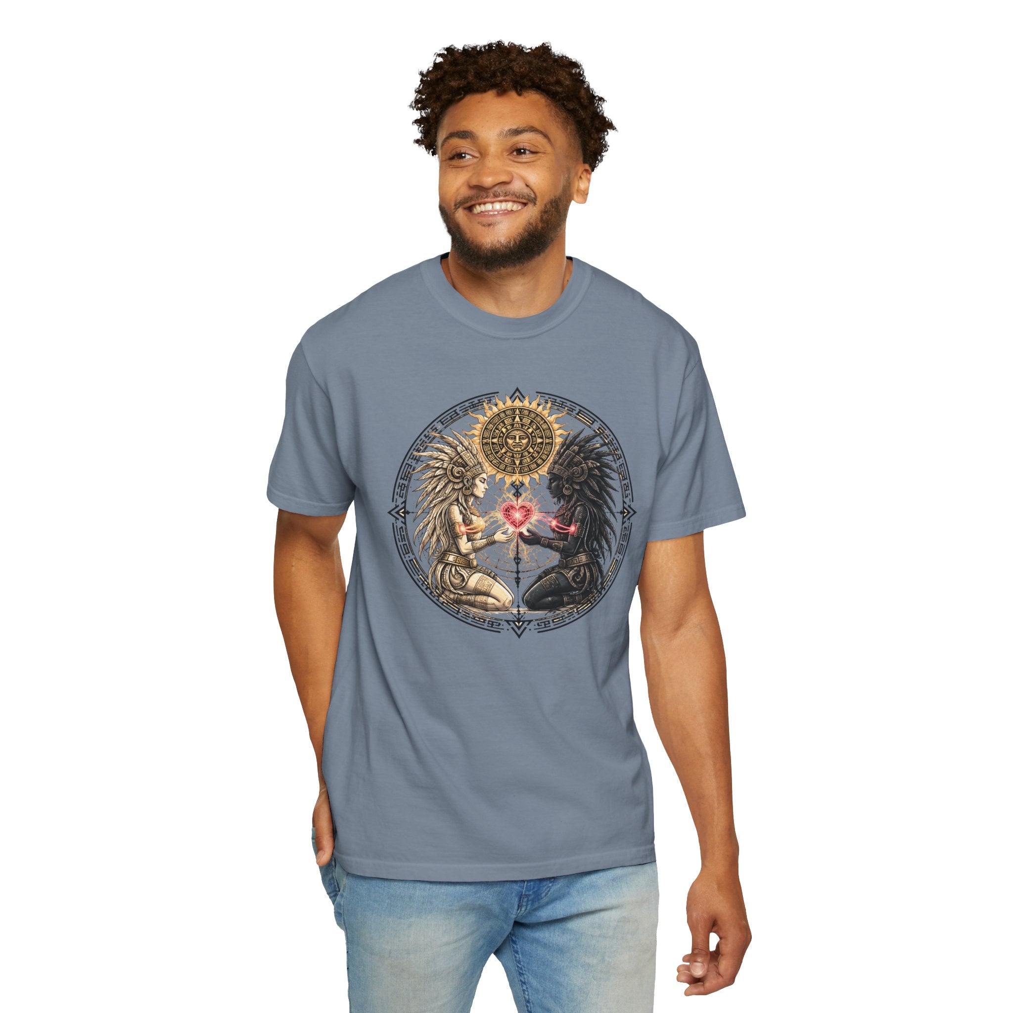 Angel & Demon Heart T-Shirt — Gothic Spiritual Love Illustration