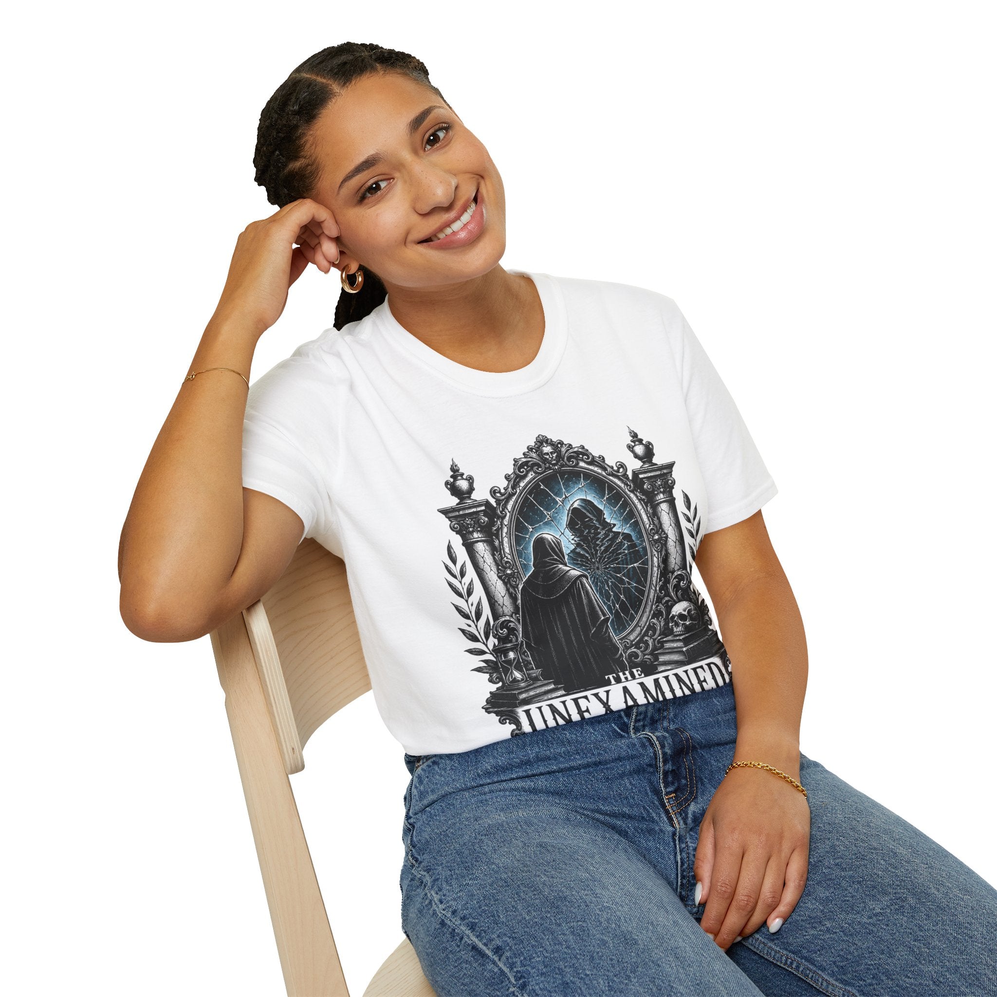 The Unexamined Life T-Shirt — Philosophical Mirror Graphic Tee