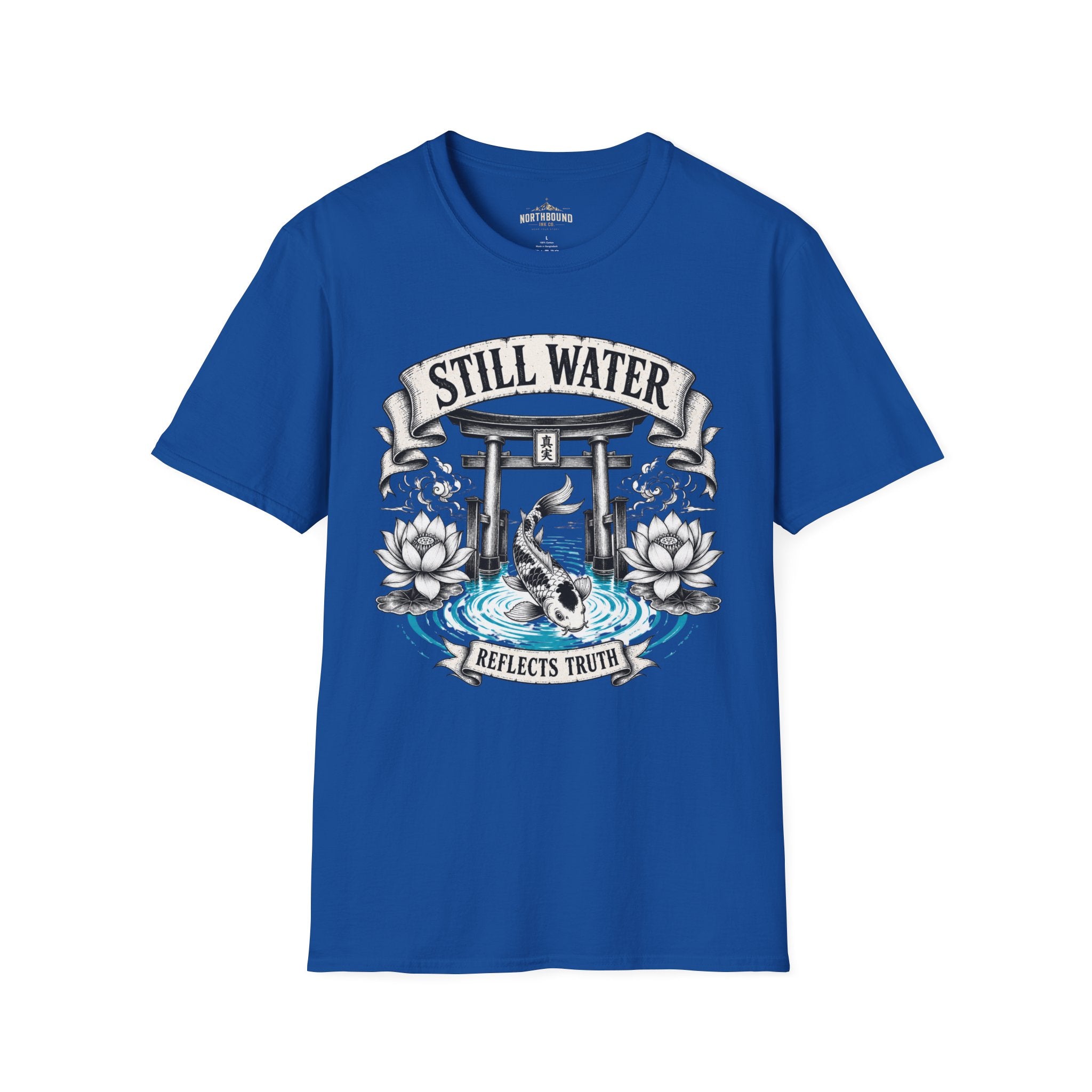 Still Water T-Shirt — Tranquil Koi & Torii Graphic Tee