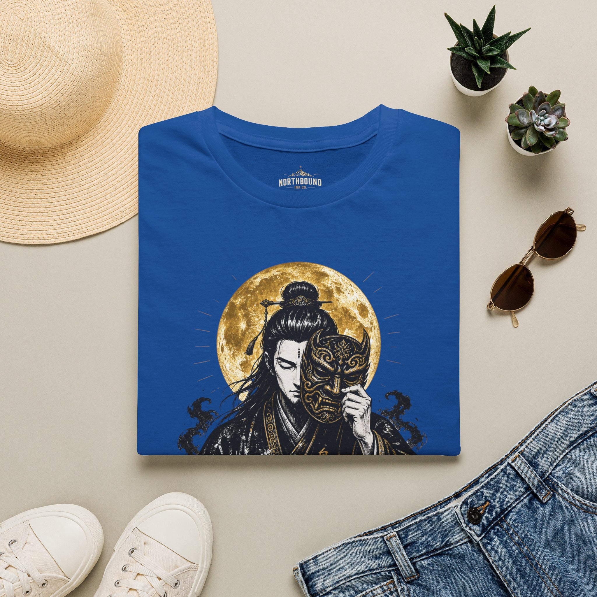 Samurai Mask T-Shirt – "To Master Yourself Is True Power" Graphic Tee