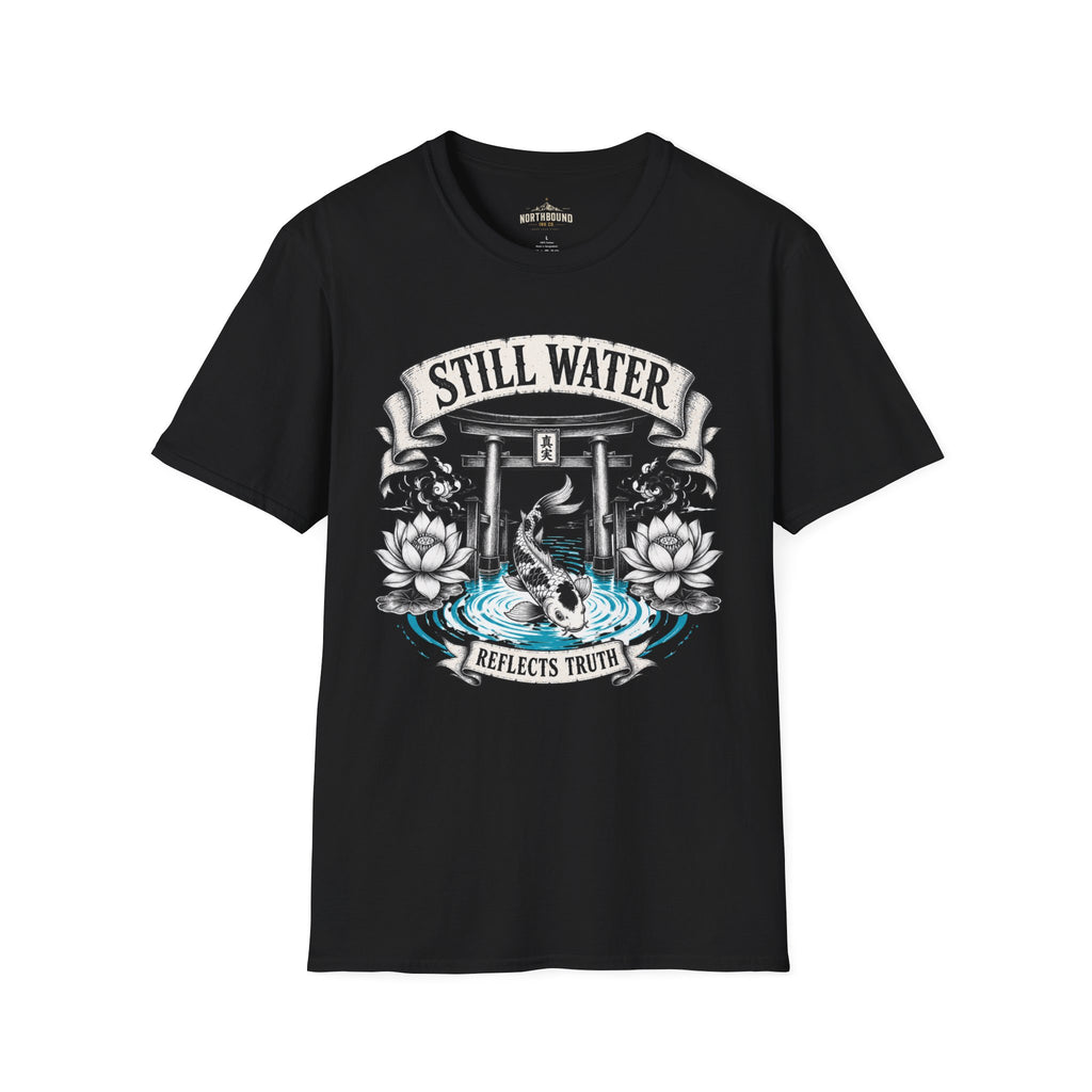 Still Water T-Shirt — Tranquil Koi & Torii Graphic Tee