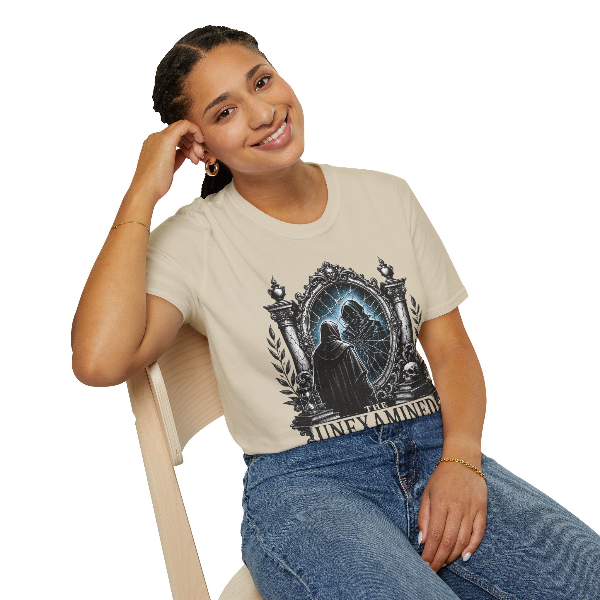 The Unexamined Life T-Shirt — Philosophical Mirror Graphic Tee