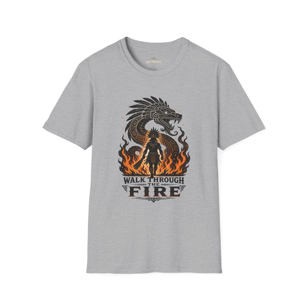 T-Shirt — 'Walk Through Fire' Dragon Flames Graphic Tee