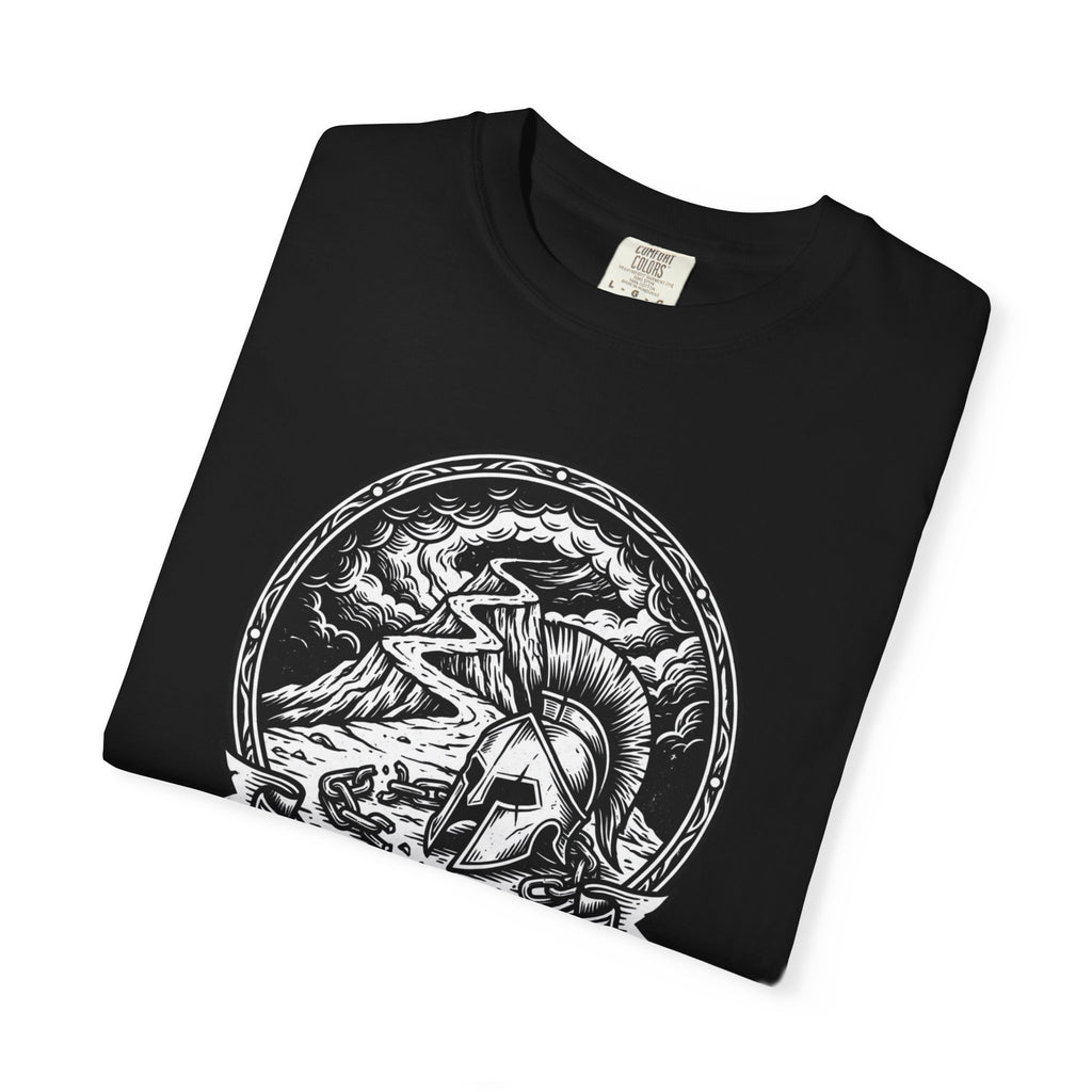 T-Shirt — 'The Obstacle Is The Way' Spartan Helmet Graphic Tee