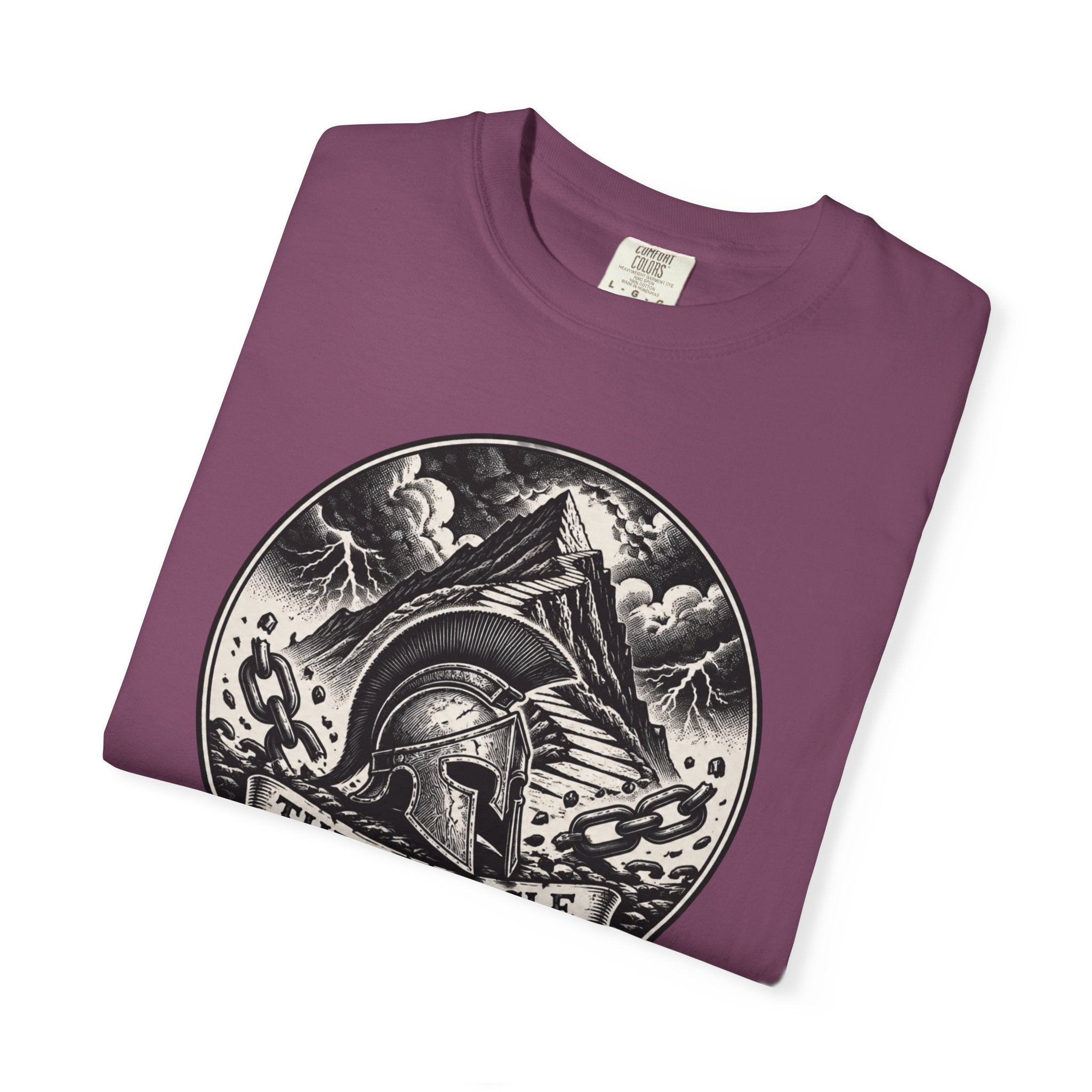 Spartan Helmet T‑Shirt — "The Obstacle Is The Way" Motivational Tee