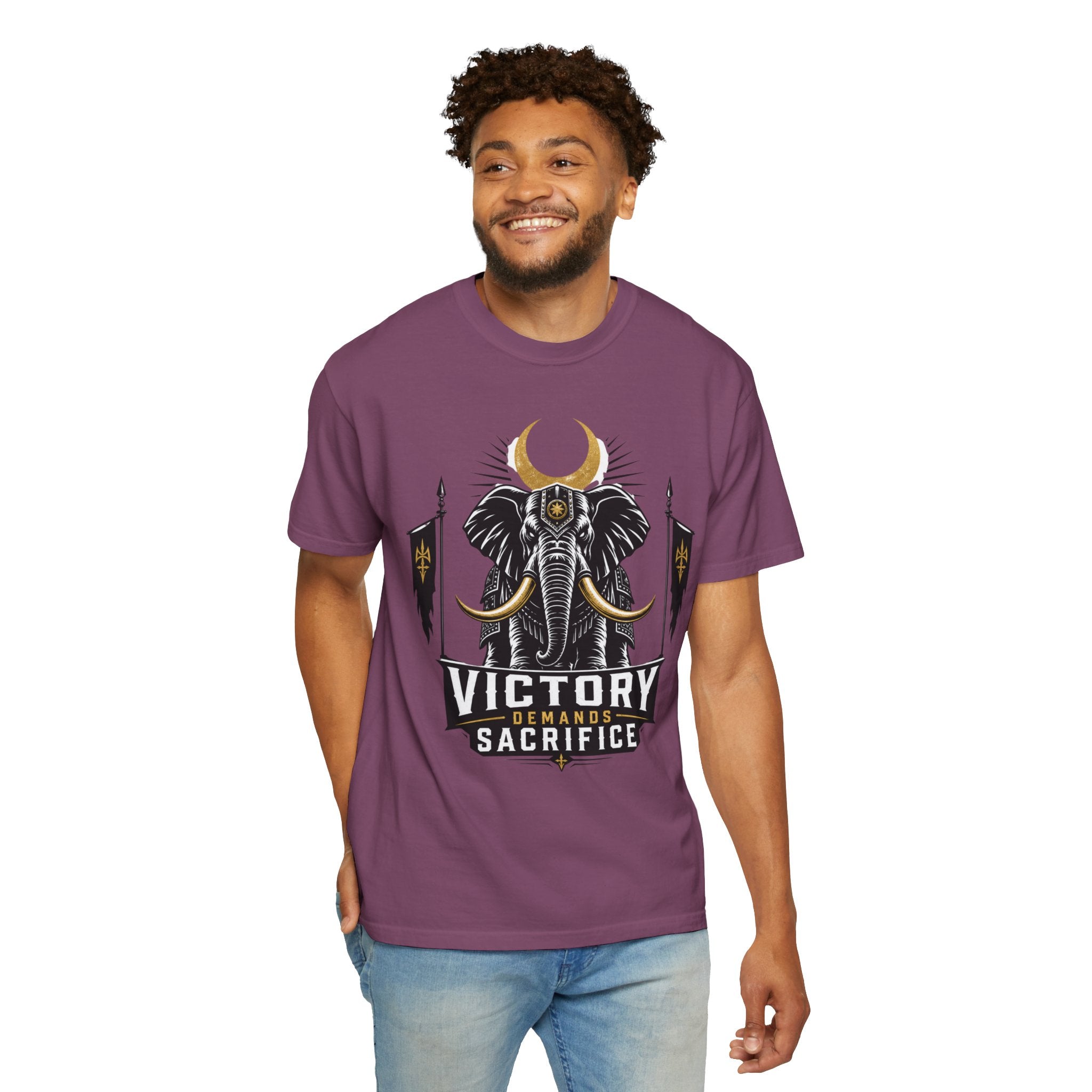 Victory & Sacrifice Elephant T-Shirt — Graphic Warrior Tee