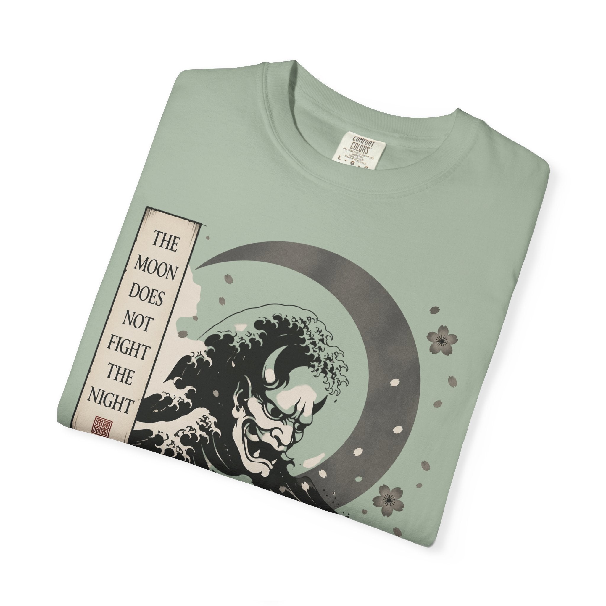 Moon Does Not Frighten Night T-Shirt — Japanese Wave Demon Graphic Tee