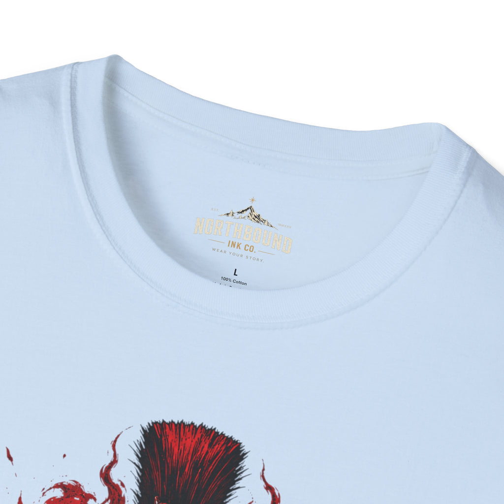 Warrior Helmet T-Shirt — "Fortune Favors the Brave" Spartan Helmet Graphic Tee