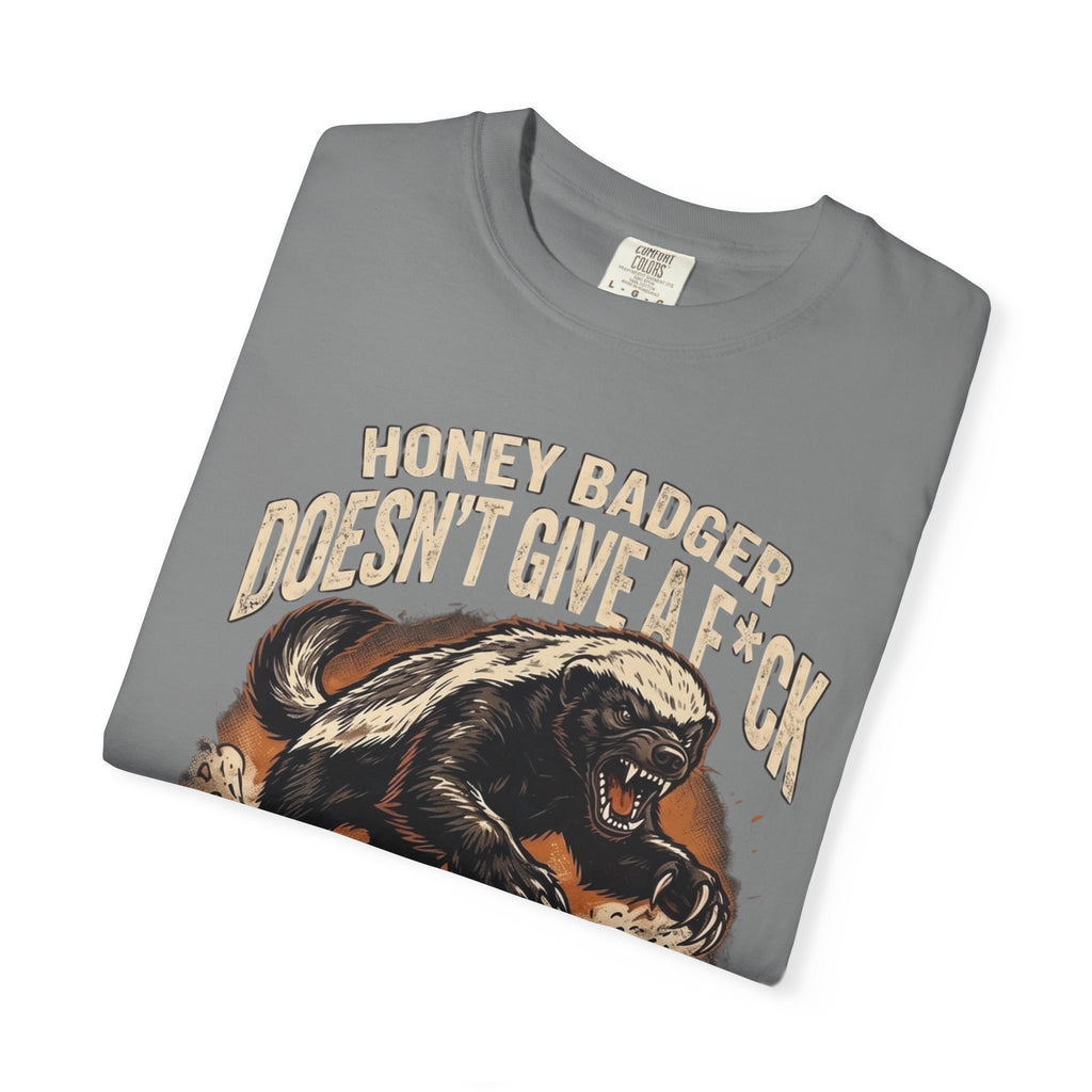 Skunk Graphic T-Shirt — 'Honey Badger Doesn't Give a F—' Retro Vintage Tee