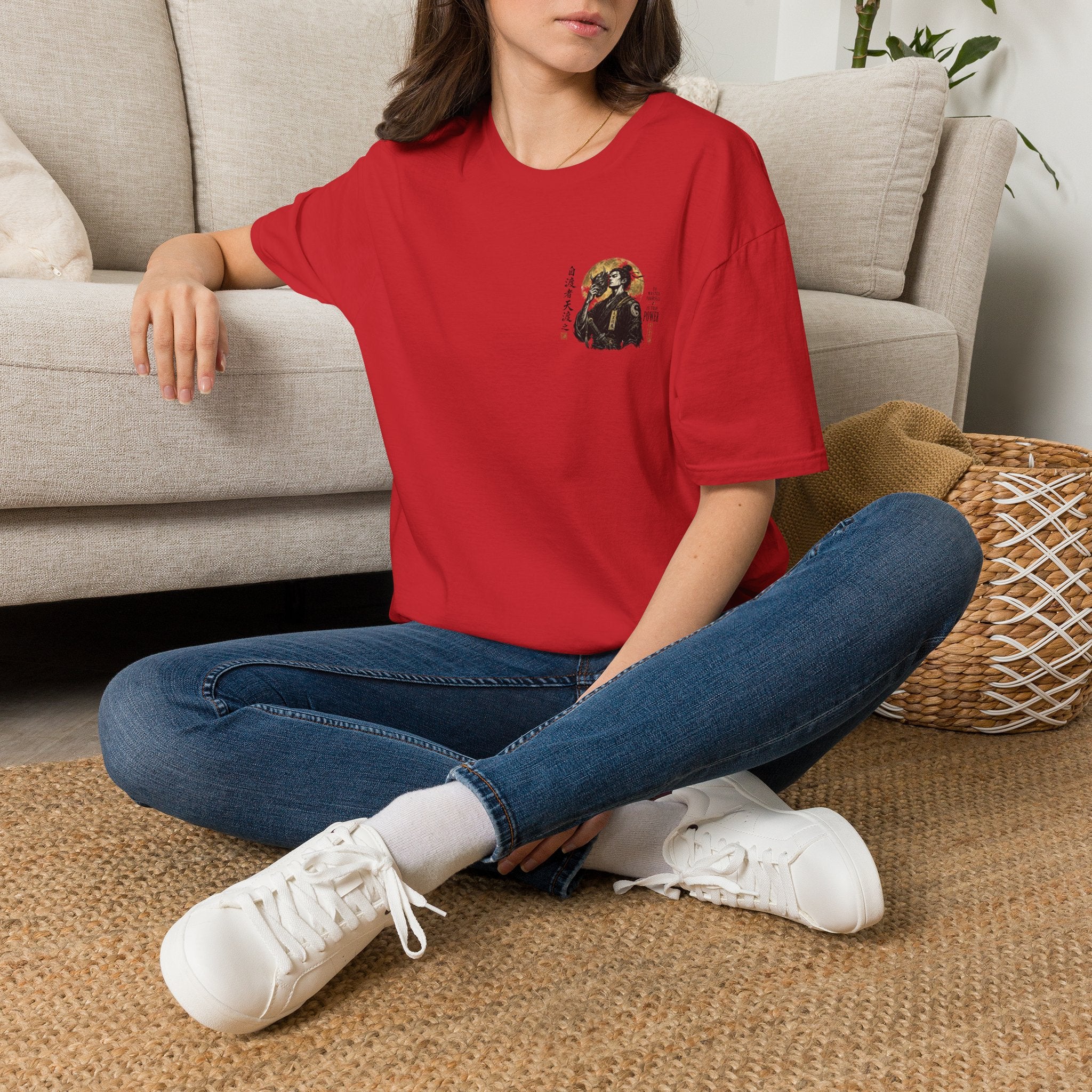 Samurai Portrait T-Shirt — Vintage Japanese Ink Art Tee